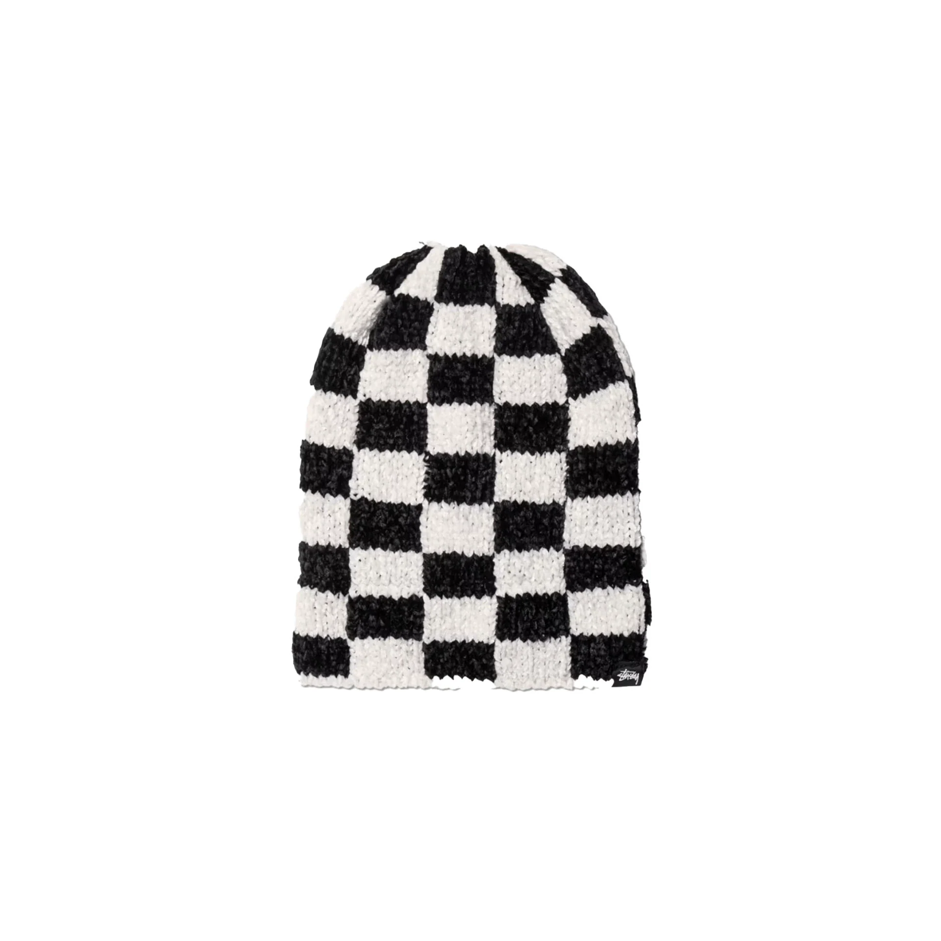 Stussy Crochet Checkered Beanie Black