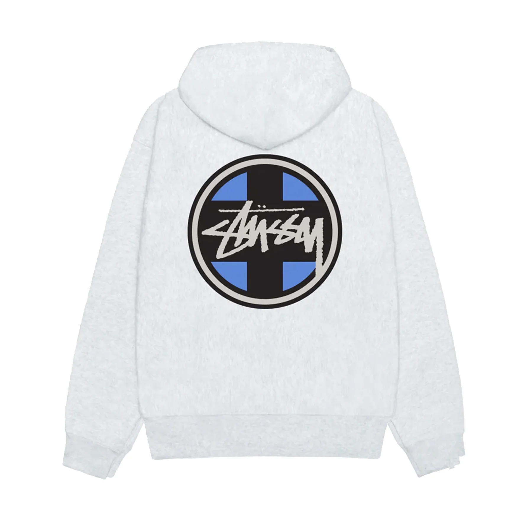 Stussy Cross Dot Hoodie Ash Heather [USED] - XL (Used) - Image 2