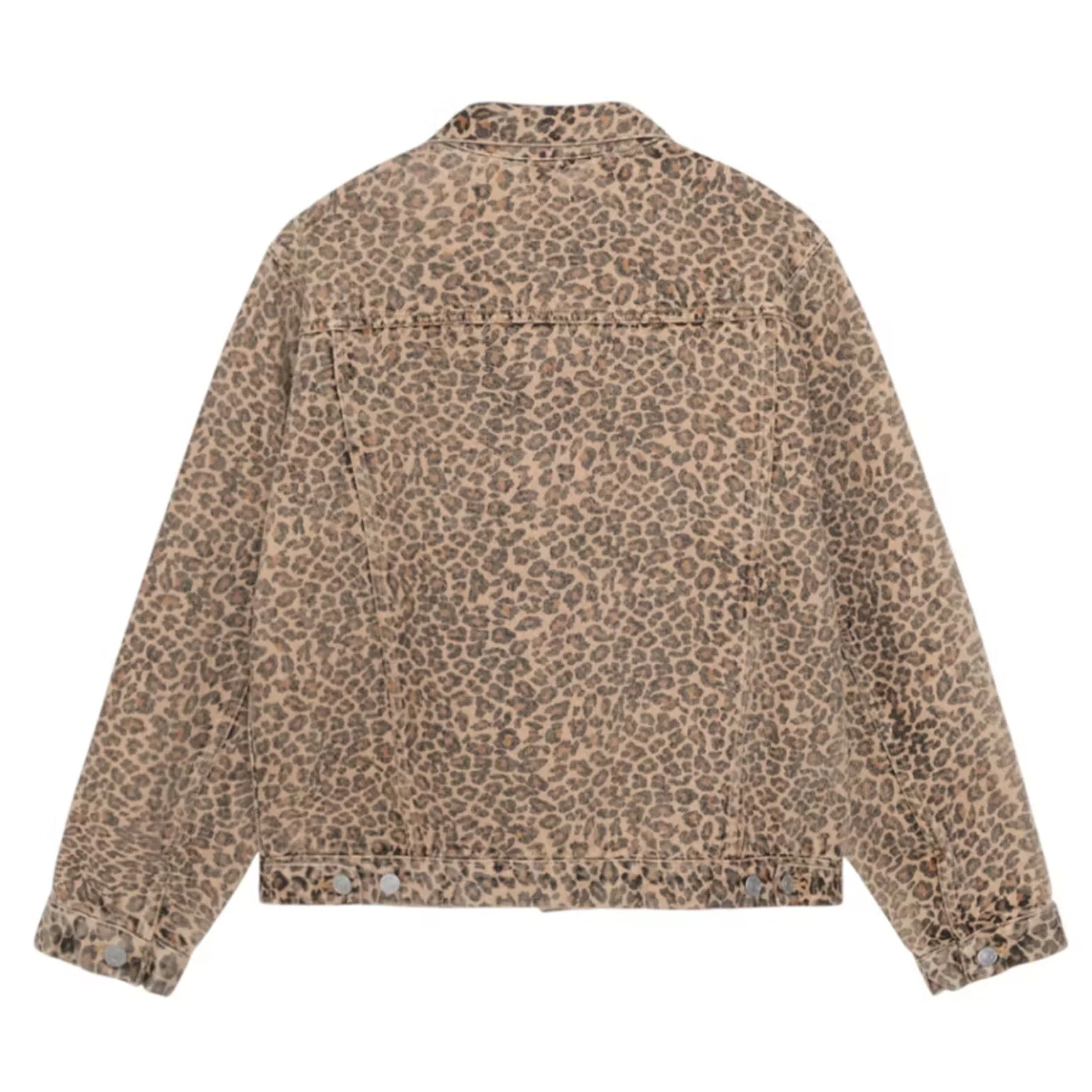 Stussy Denim Trucker Jacket Leopard [USED] - L (Used) - Image 2