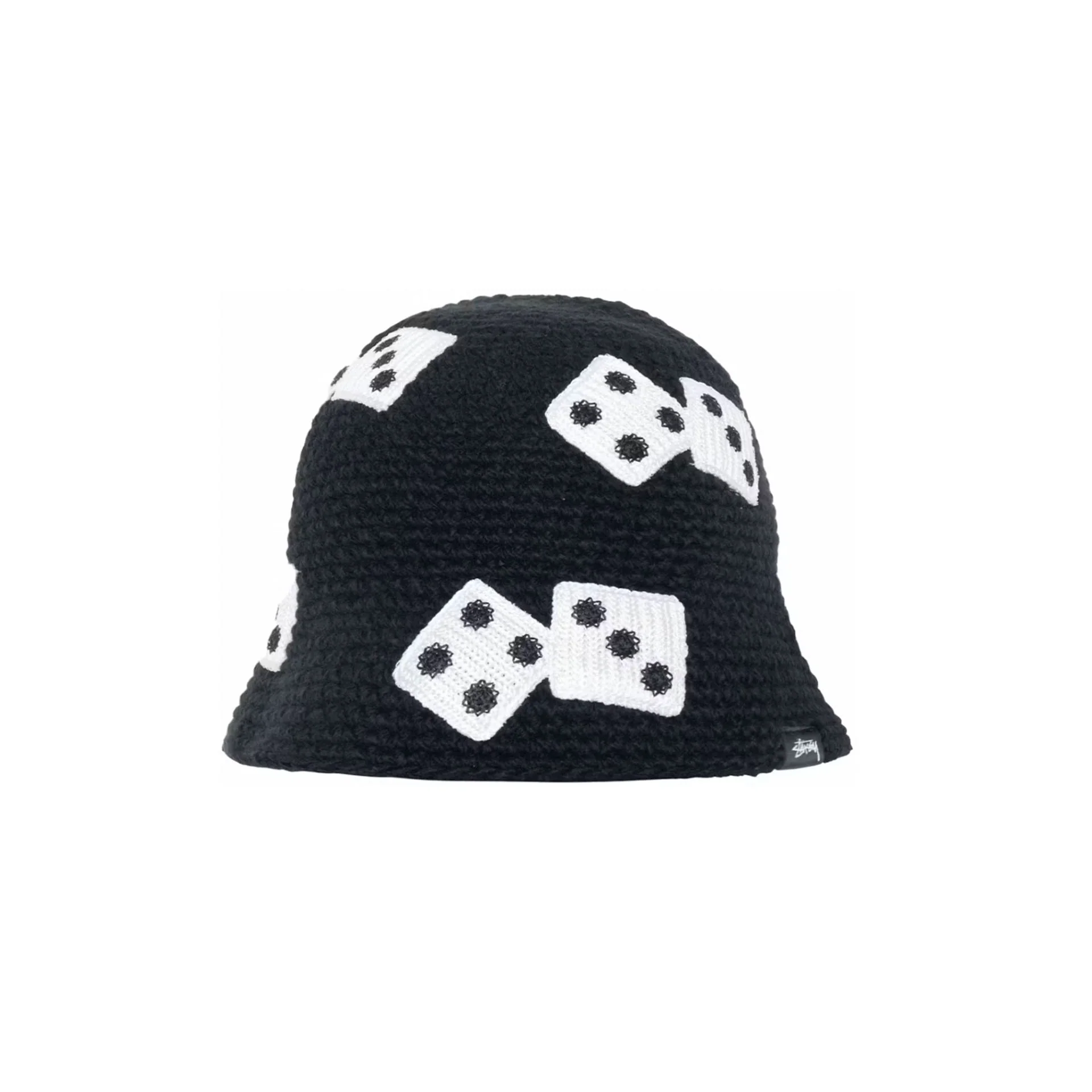 Stussy Dice Knit Bucket Hat Black