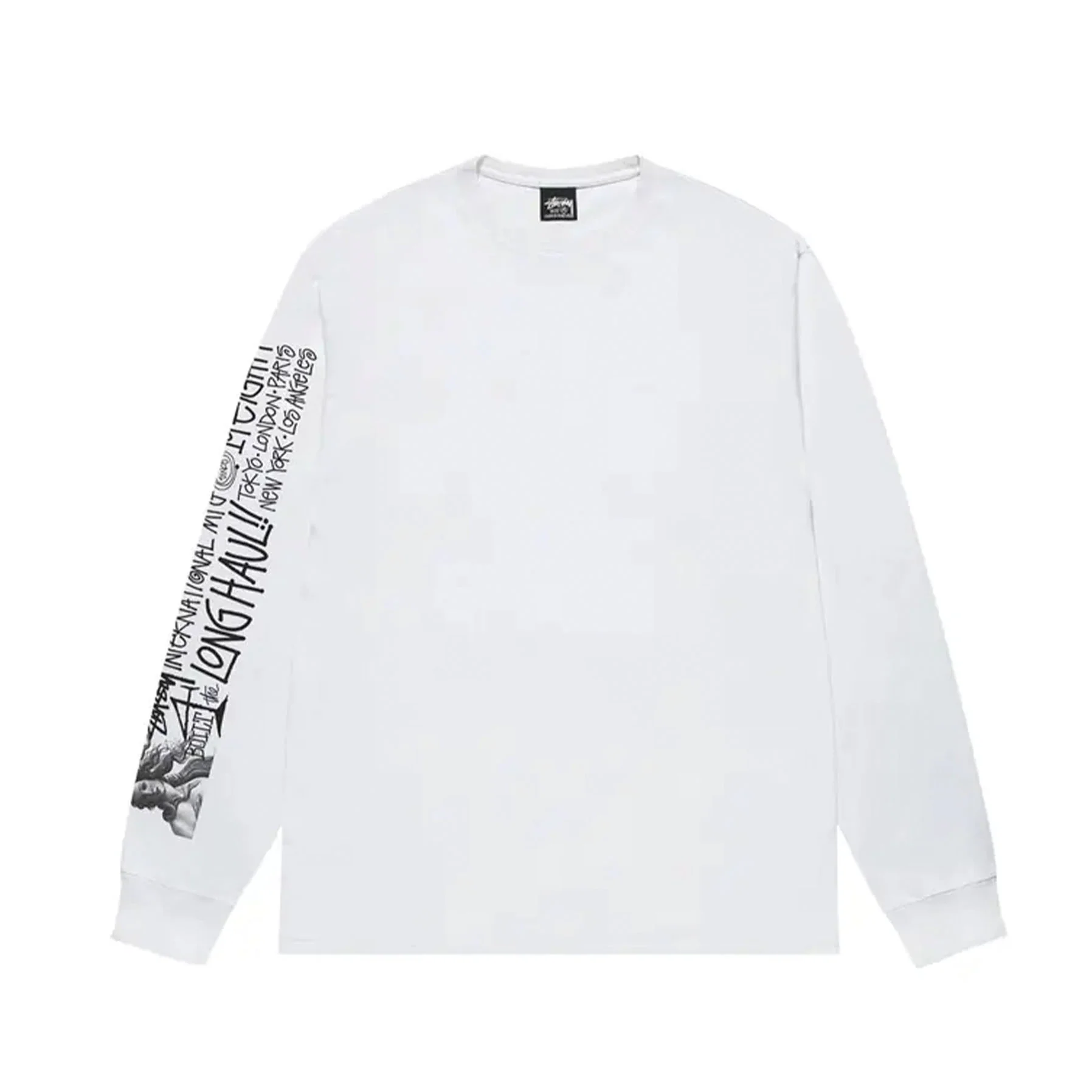 Stussy Long Haul Long-Sleeve Tee White