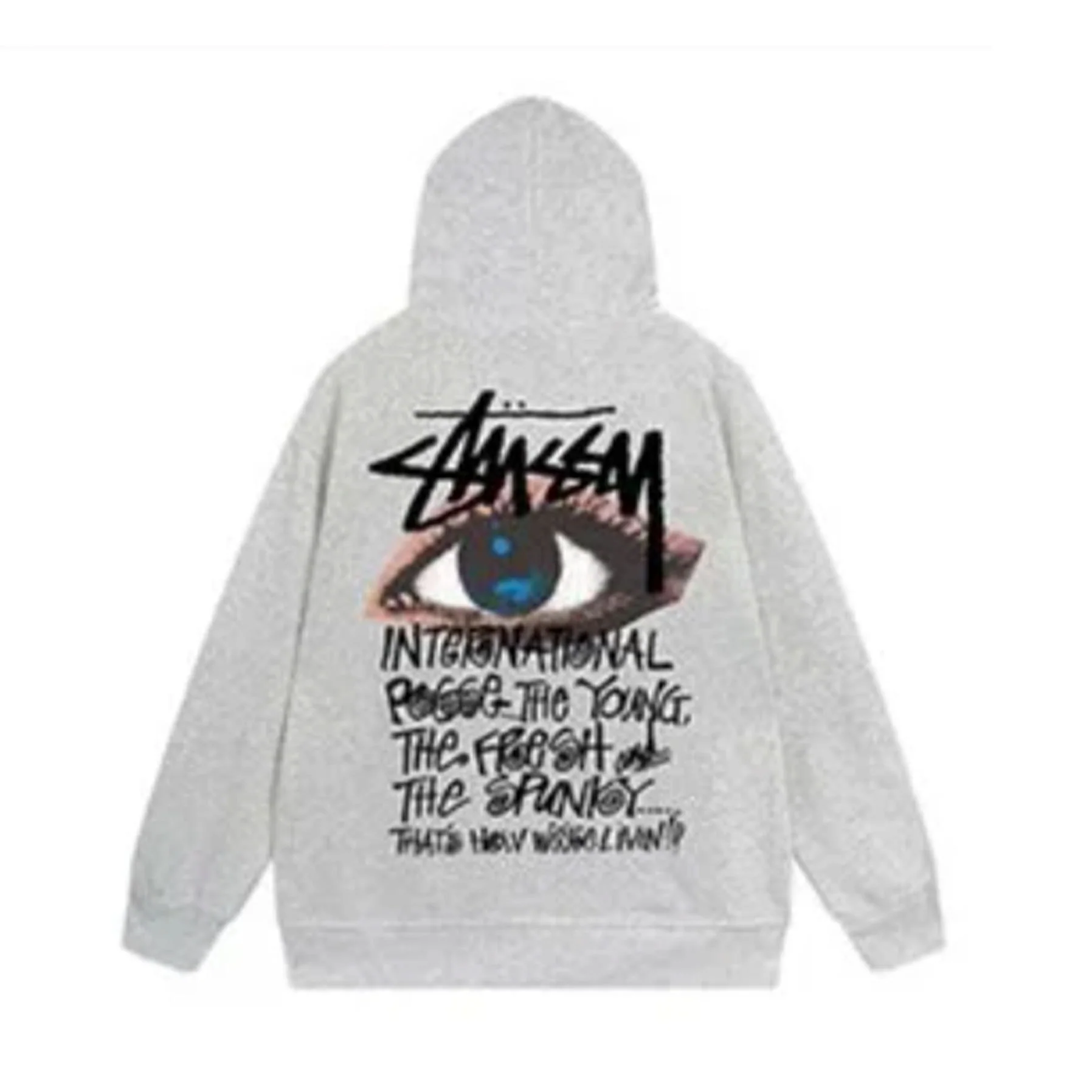 Stussy Ocular Hood Hoodie In Gray [USED] XL - (Used) - Image 2