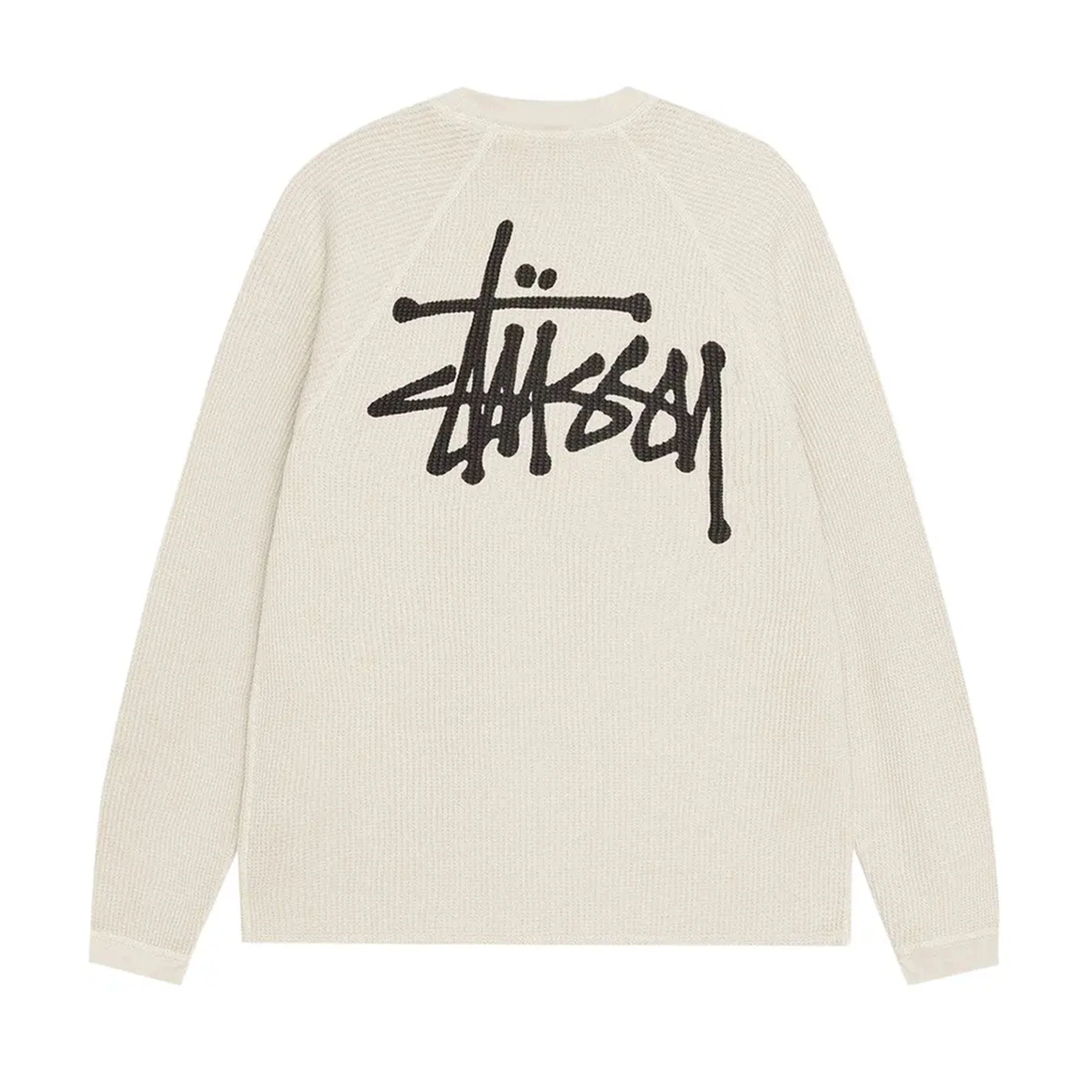 Stussy Raglan Thermal L/S Crew Bone - Image 2