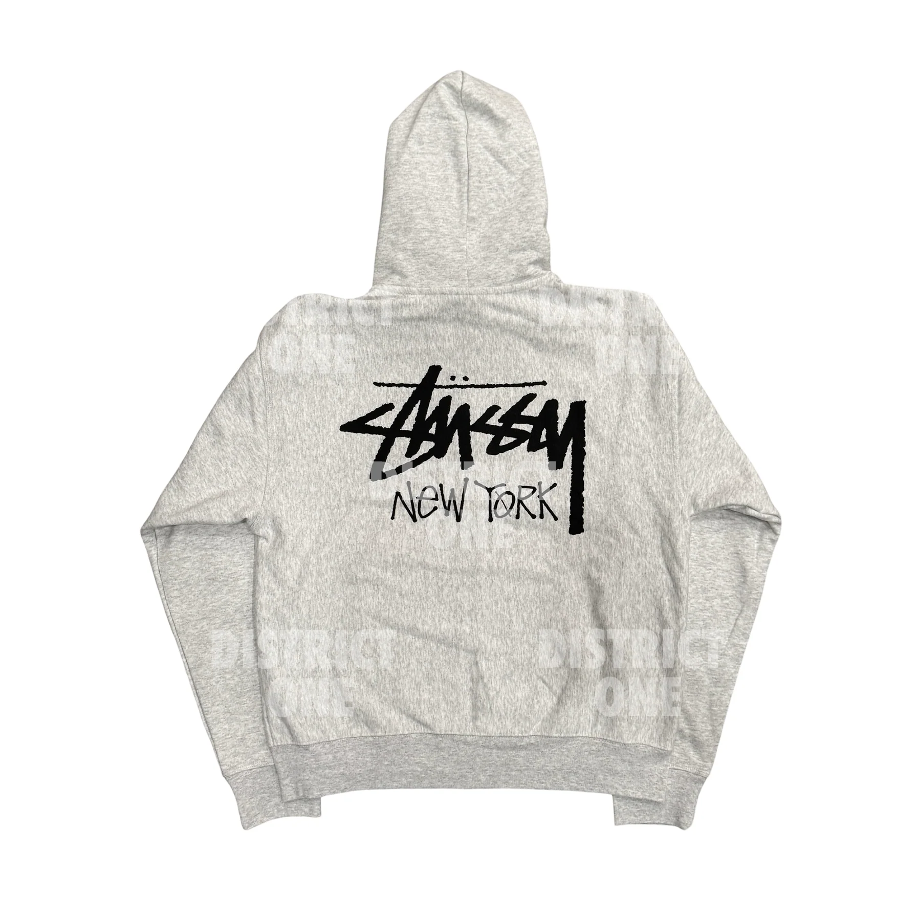 Stussy Stock New York Zip Hoodie Grey [USED] - L (Used)