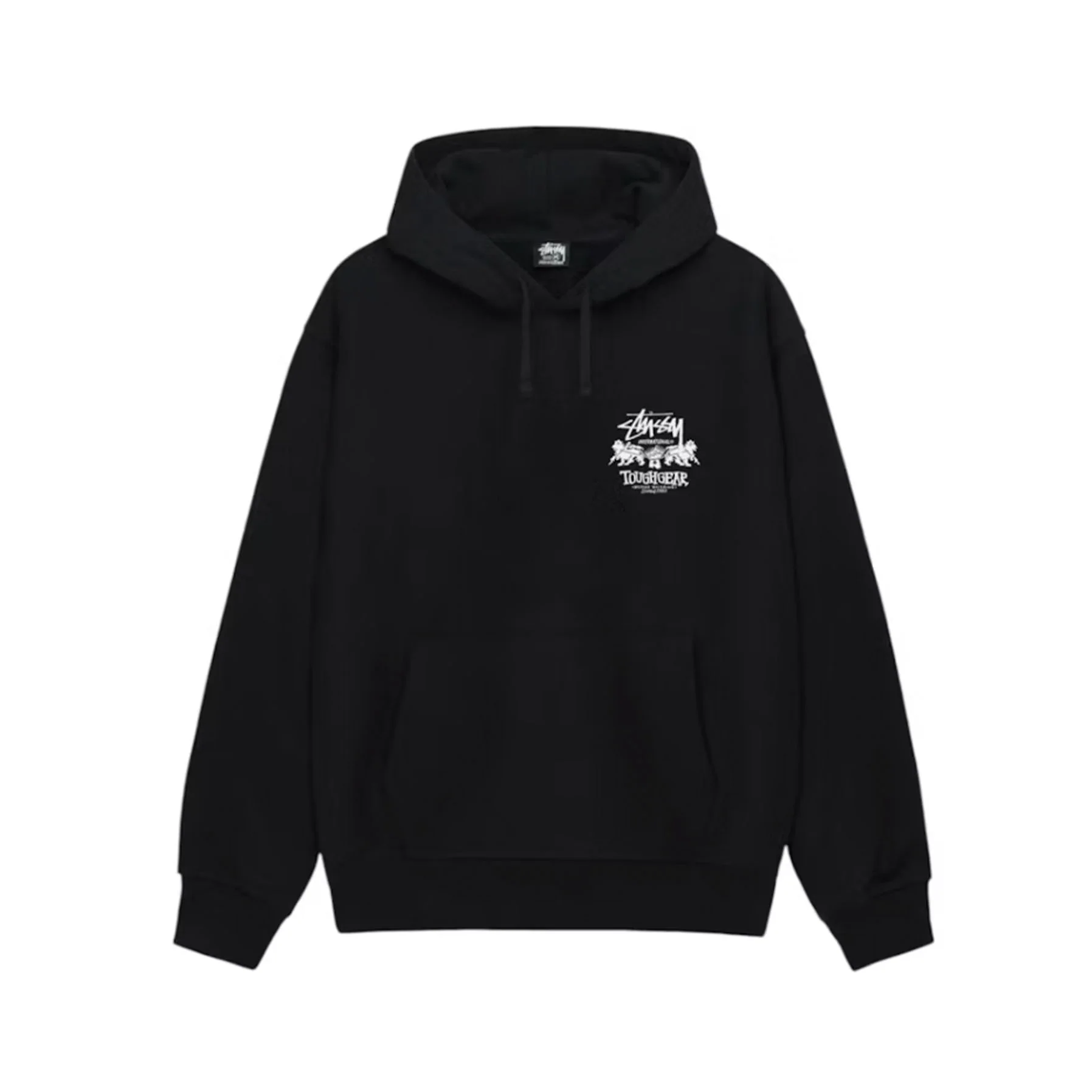Stussy Tough Gear International Hoodie Black [USED] - M (Used)