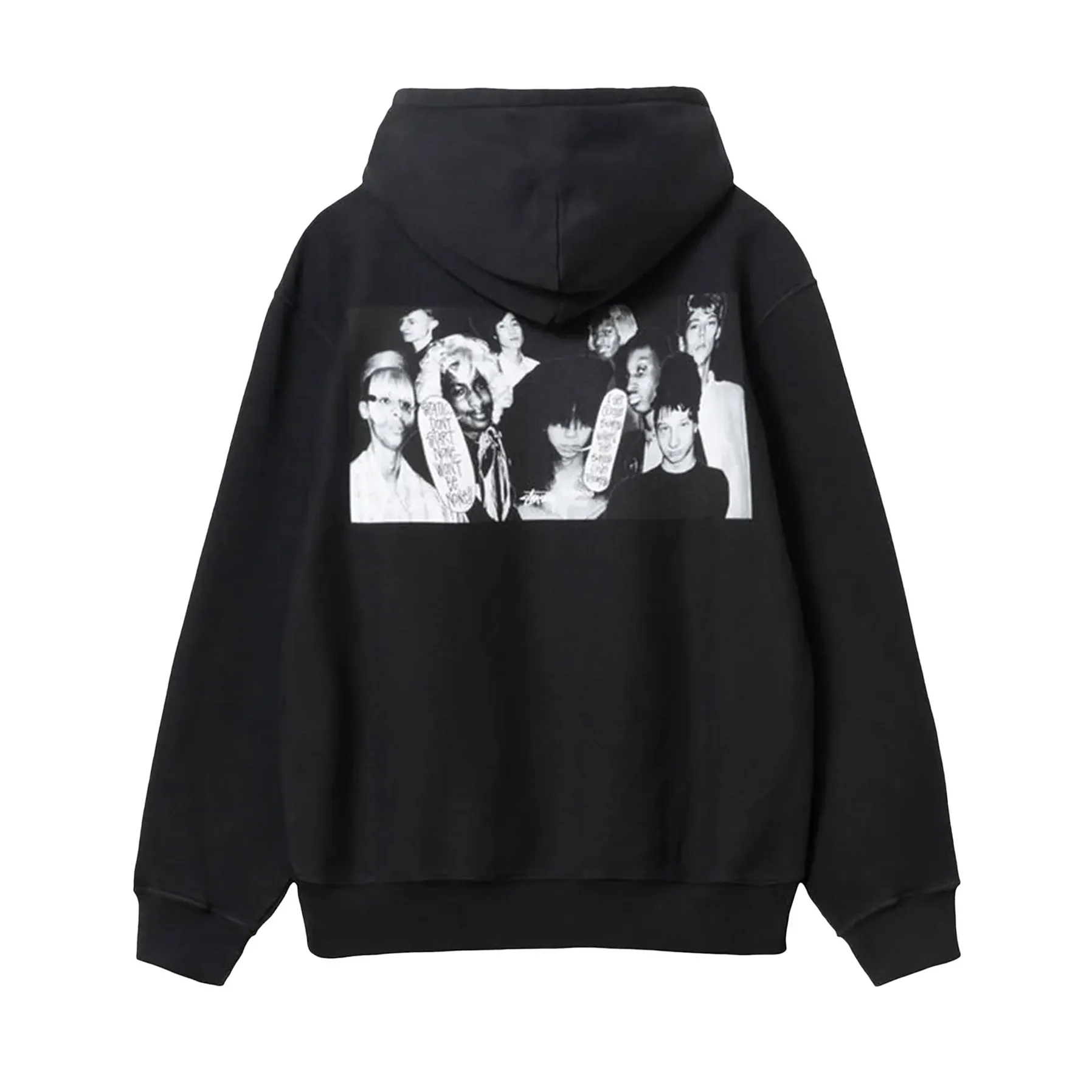 Stussy x Martine Rose Collage Pigment Dyed Hoodie 'Black' [USED] - S (Used) - Image 2