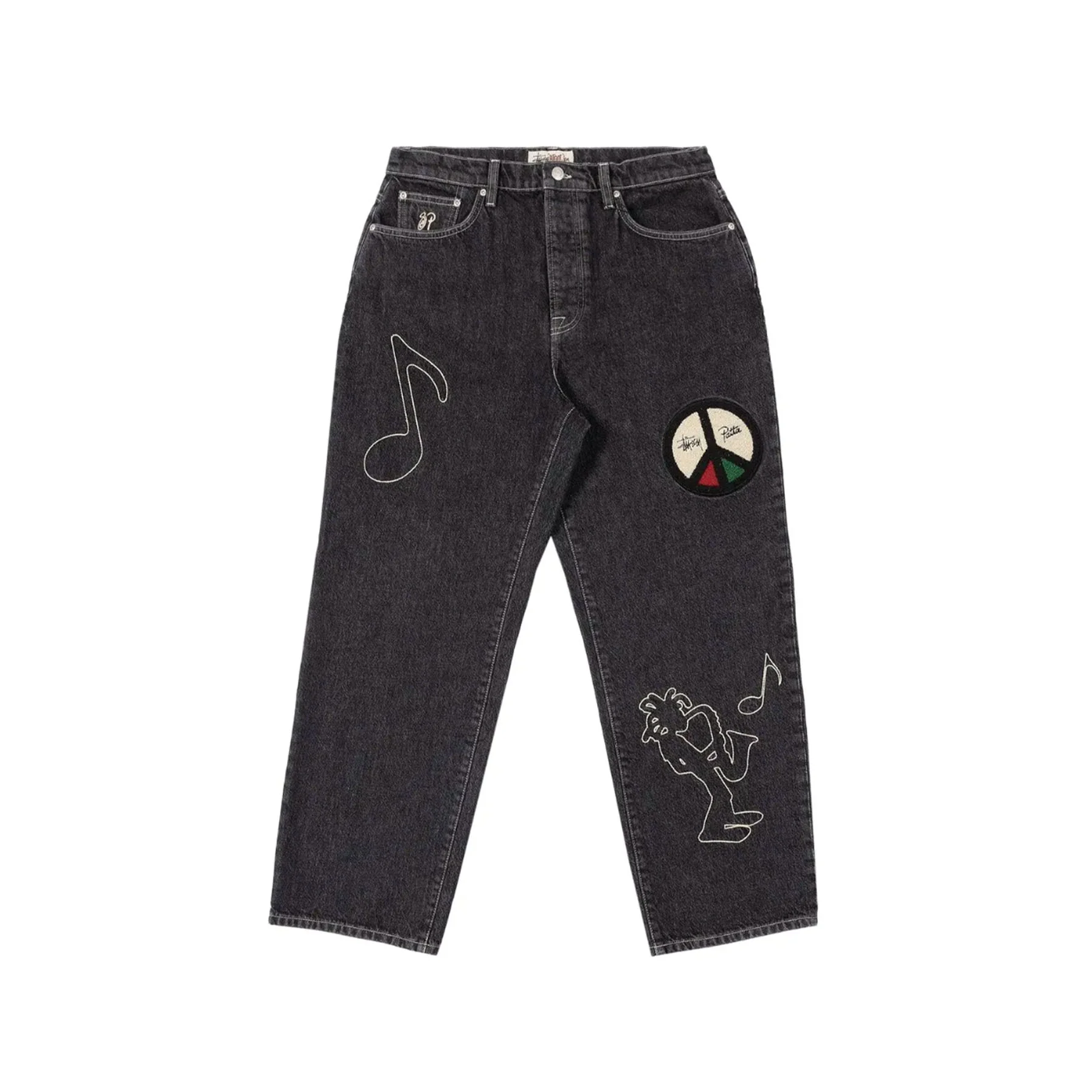 Stussy x Patta Big Ol' Jean Black [USED] - 34 (Used)