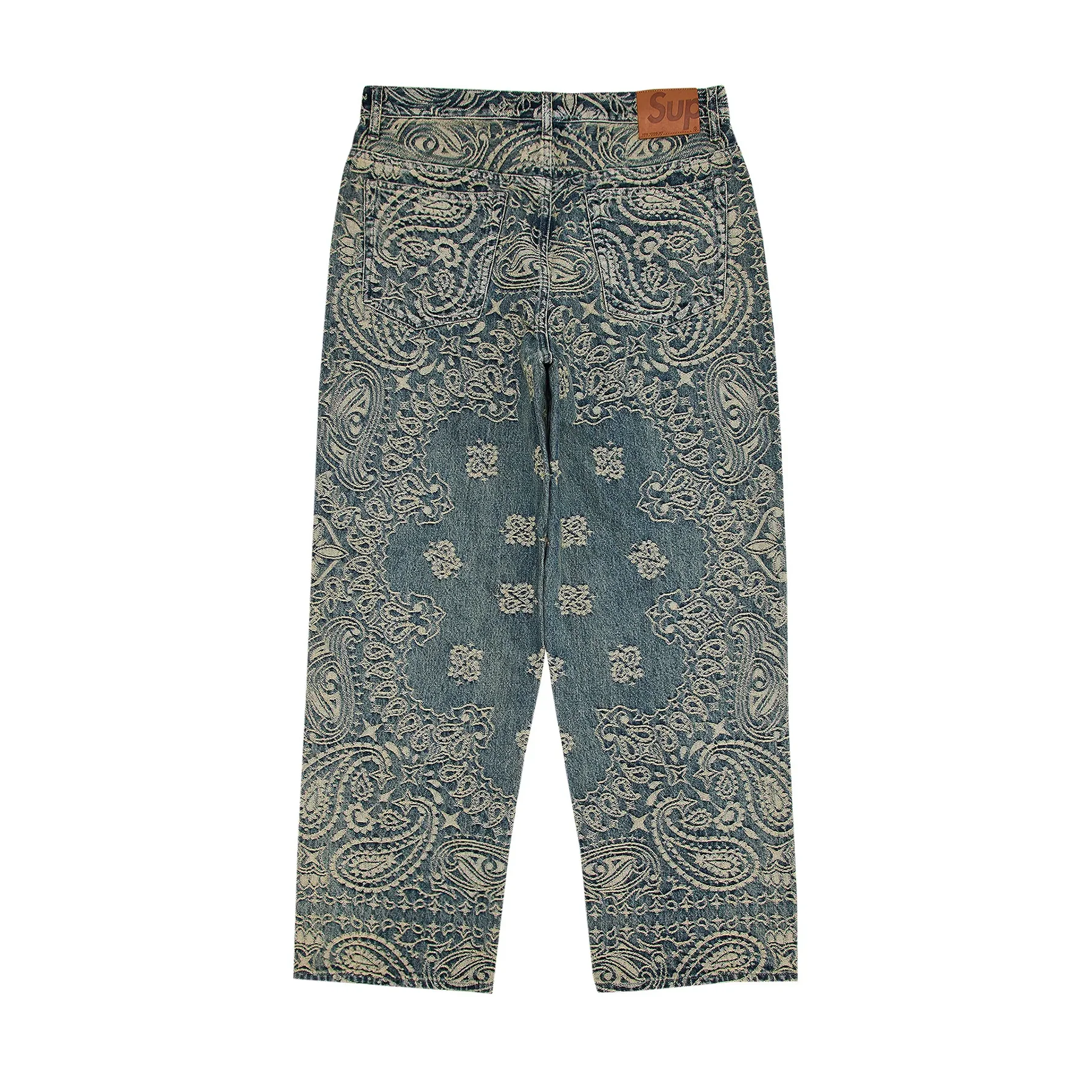 Supreme Bandana Jacquard Baggy Jean Blue - Image 2
