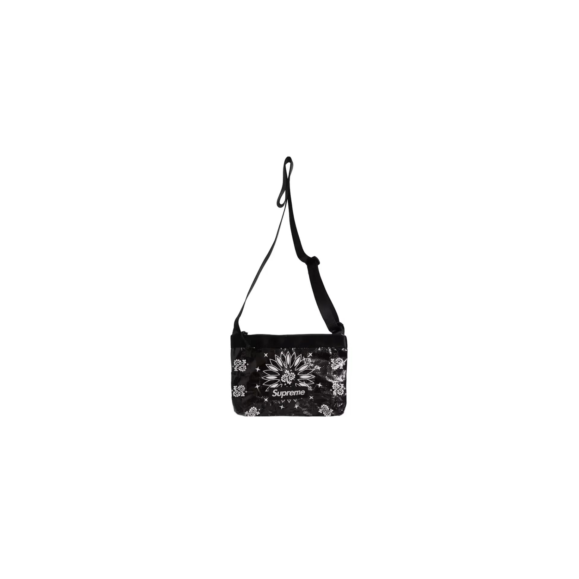 Supreme Bandana Tarp Side Bag Black