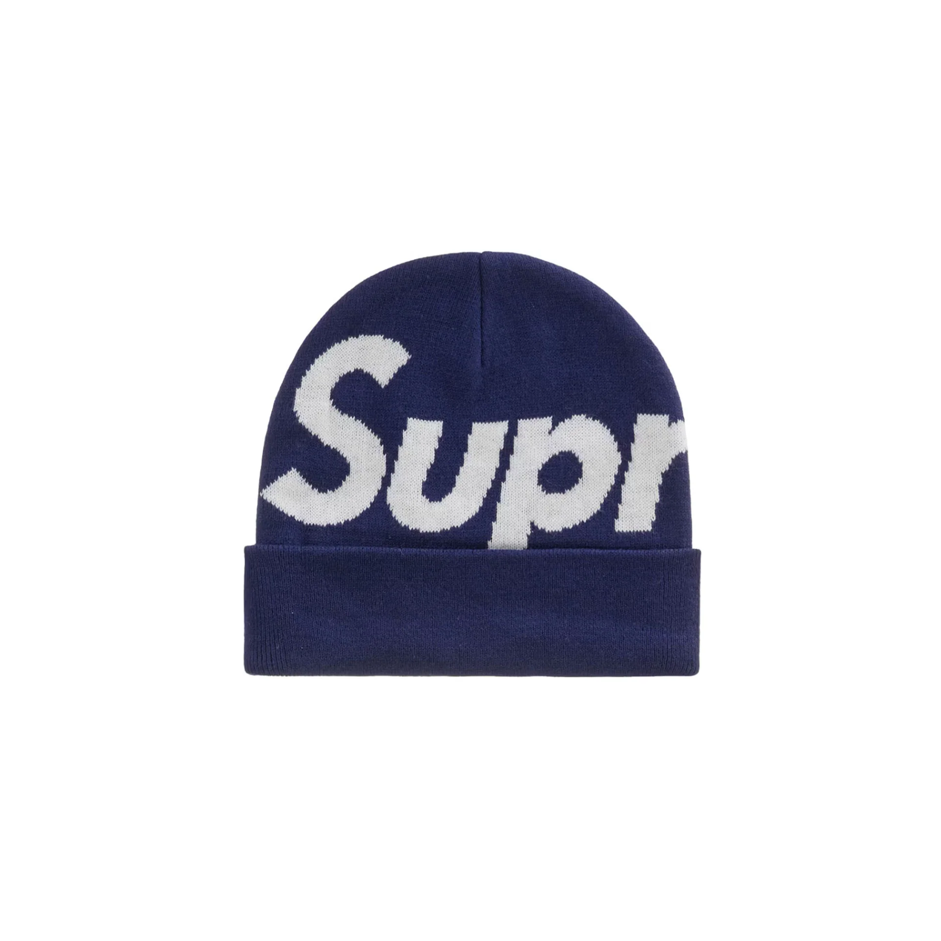 Supreme Big Logo Beanie (FW22) Navy [USED] - OS (Used)