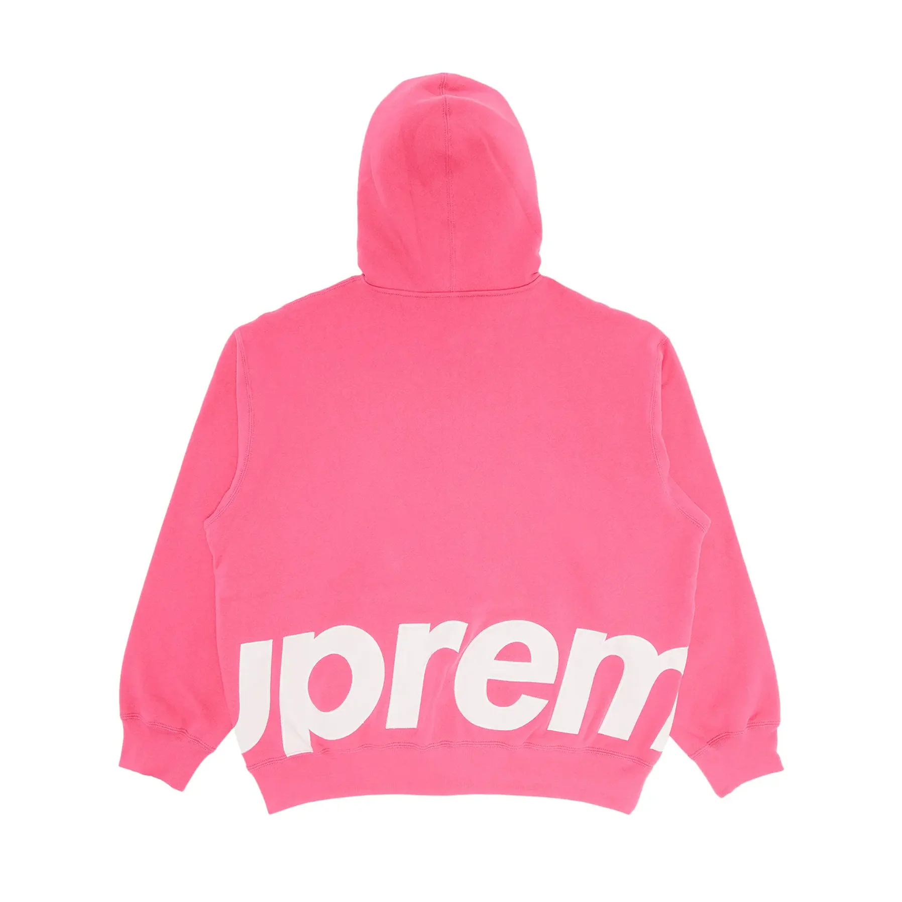 Supreme Big Logo Zip Up Hooded Sweatshirt Magenta - Image 2