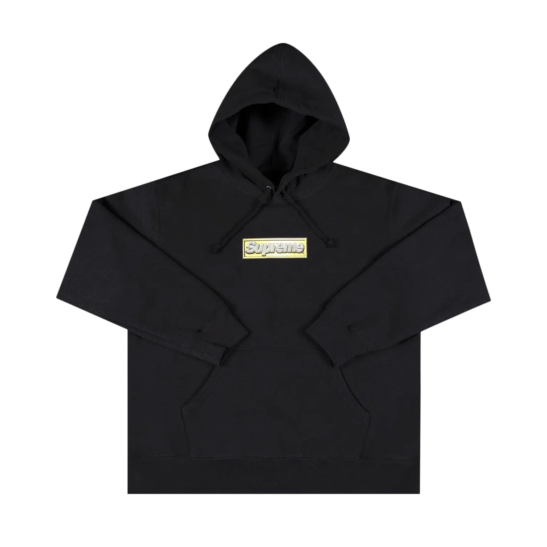 Supreme Bling Box Logo Hooded Sweatshirt Black [USED] - M (Used)