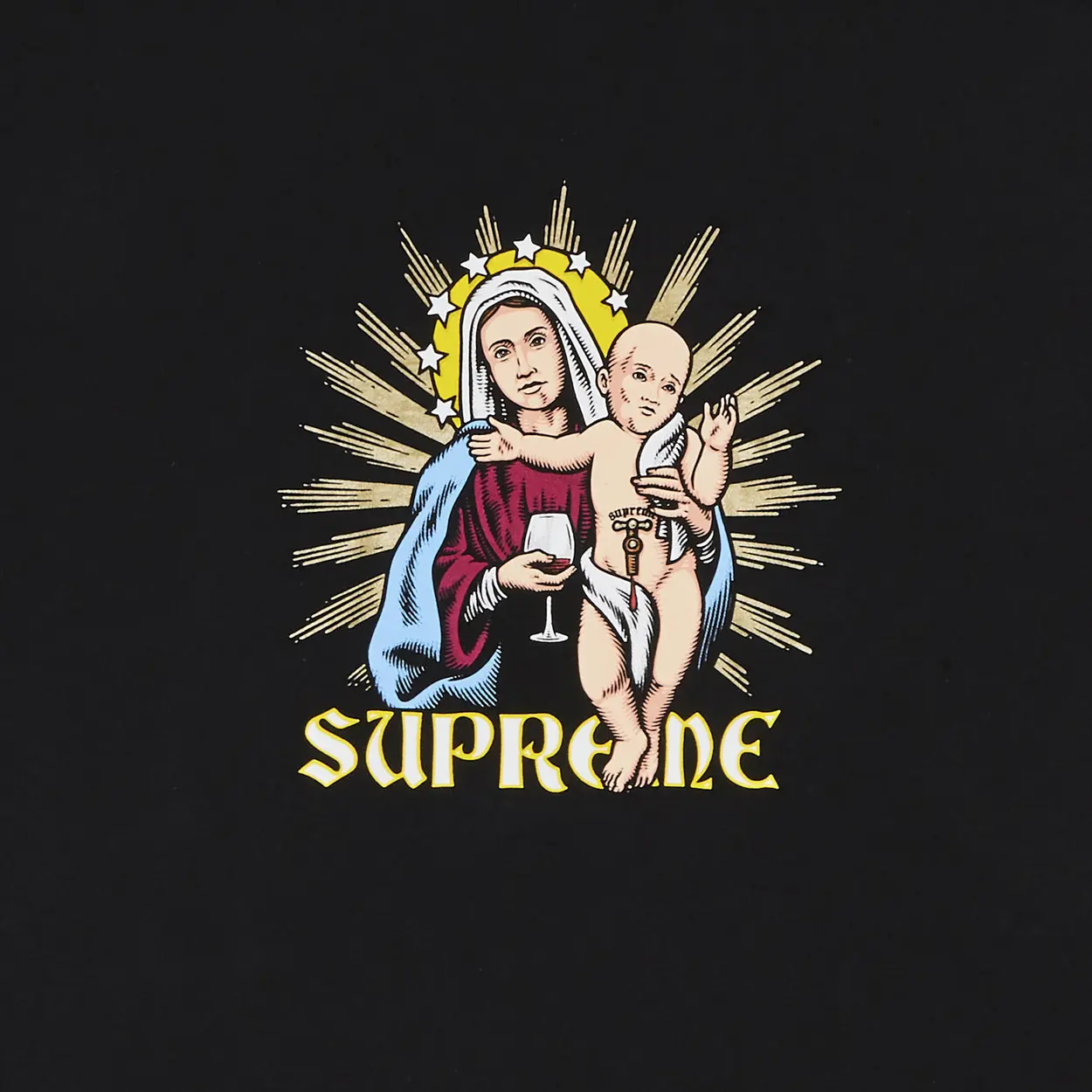 Supreme Blood Tee Black [USED] - XL (Used) - Image 2