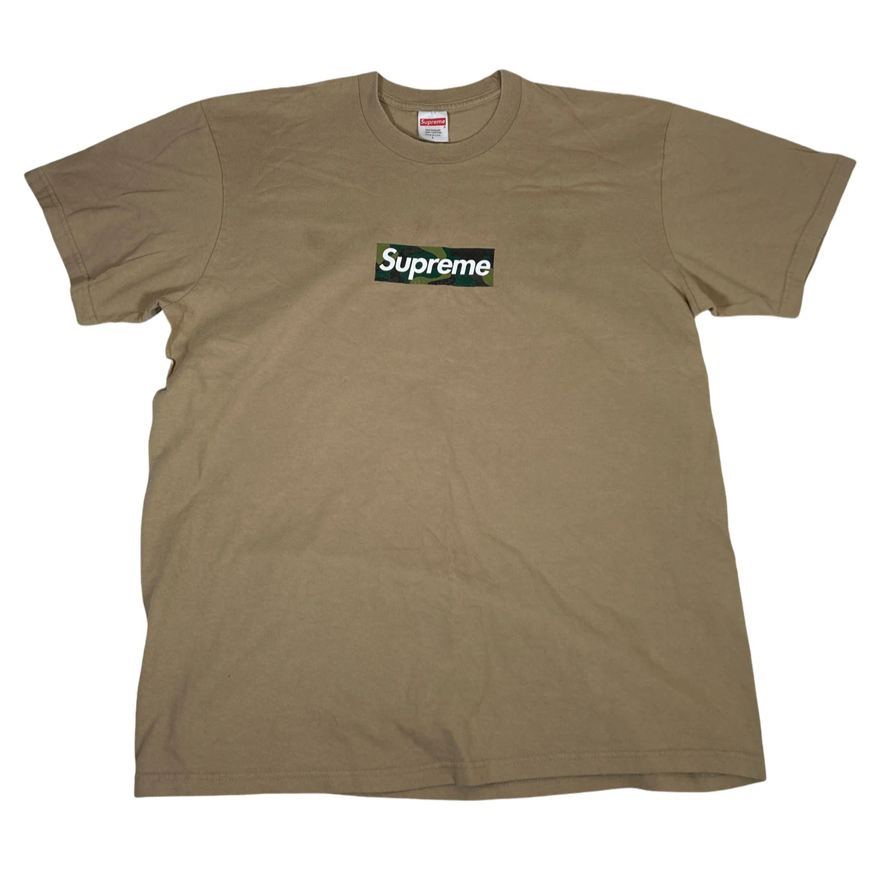 Supreme Box Logo Tee (FW23) Khaki [USED] - L (Used)