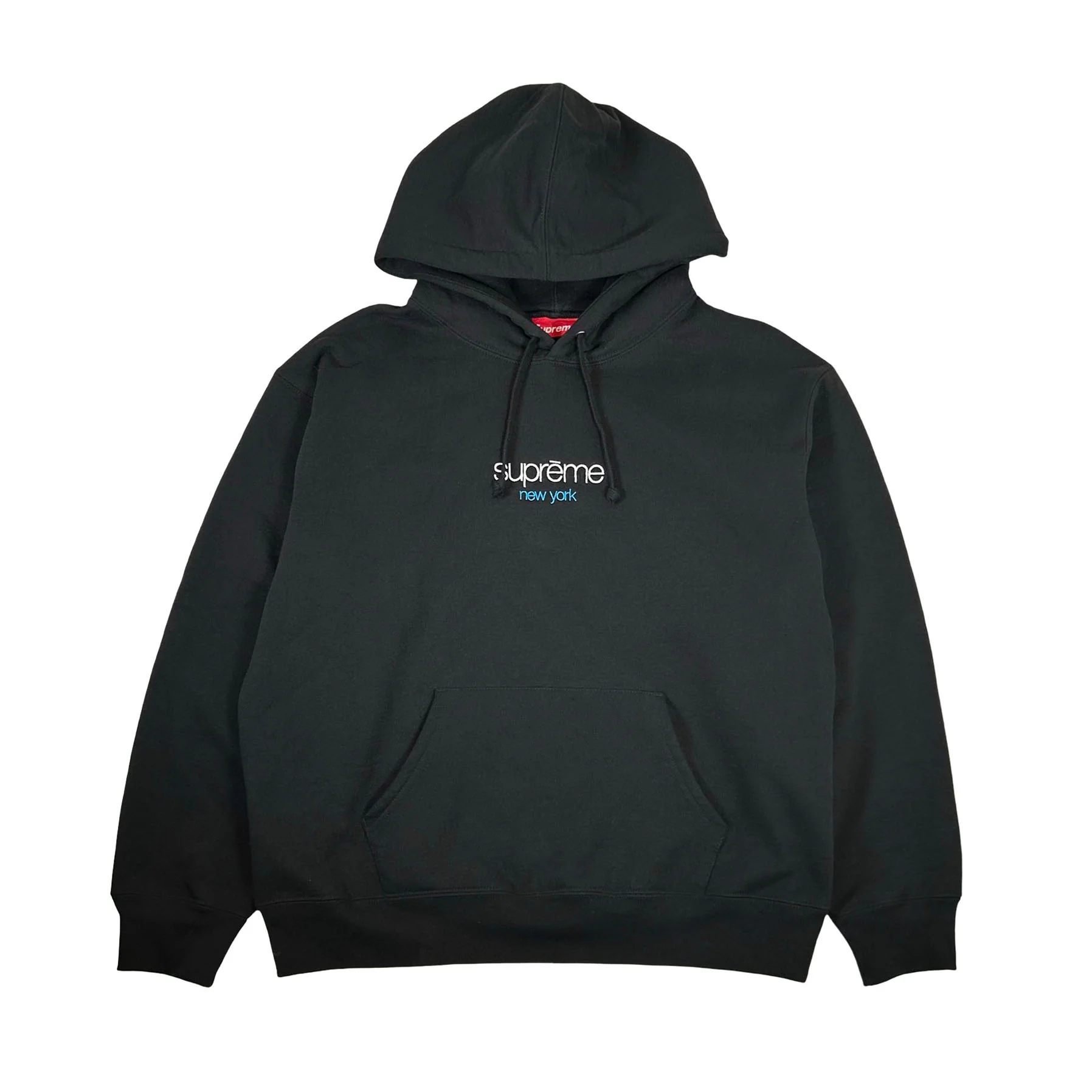Supreme Classic Logo New York Shop Hooded Sweatshirt [USED] - M (Used2)