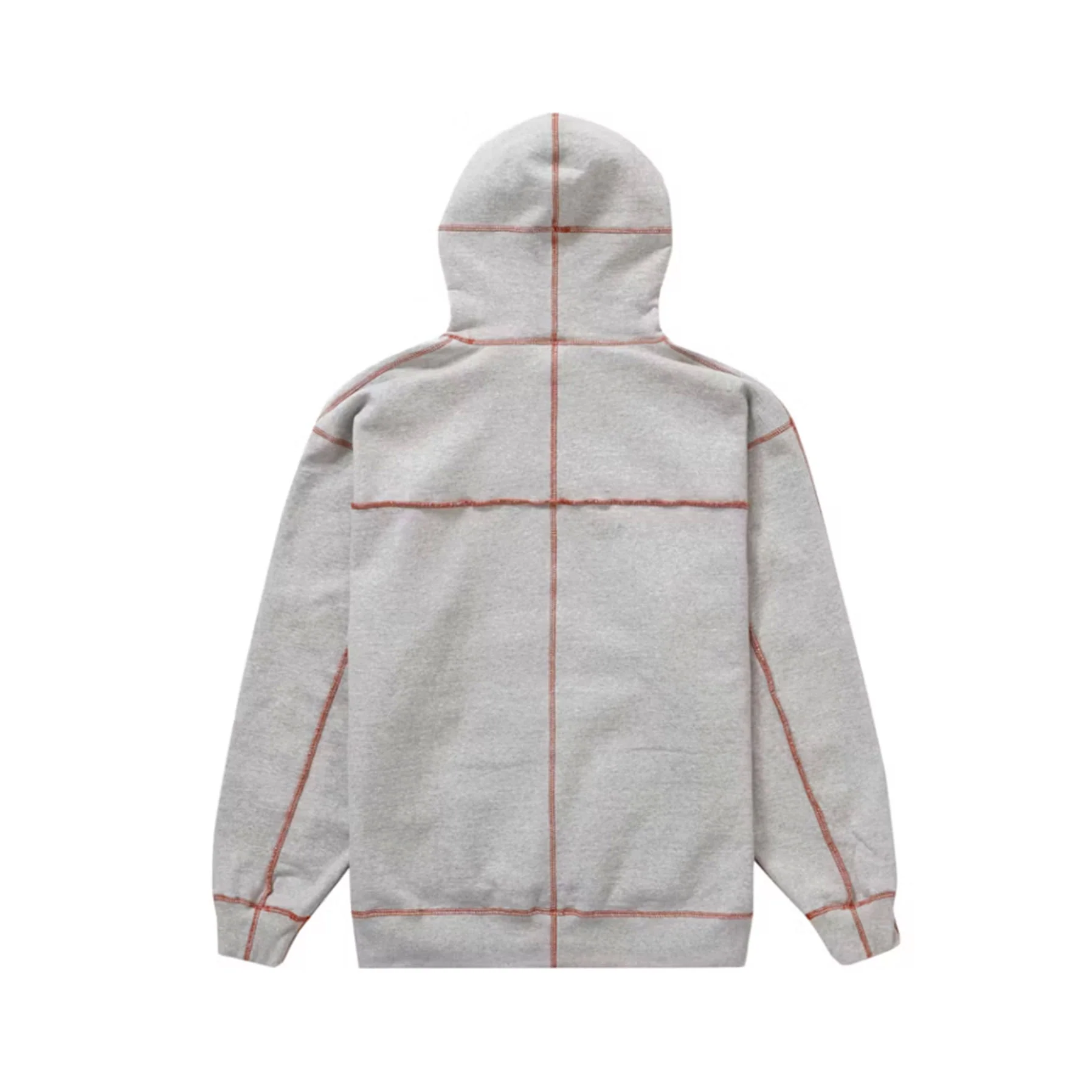 Supreme Coverstitch Hooded Sweatshirt Heather Grey [USED] - M (Used) - Image 2