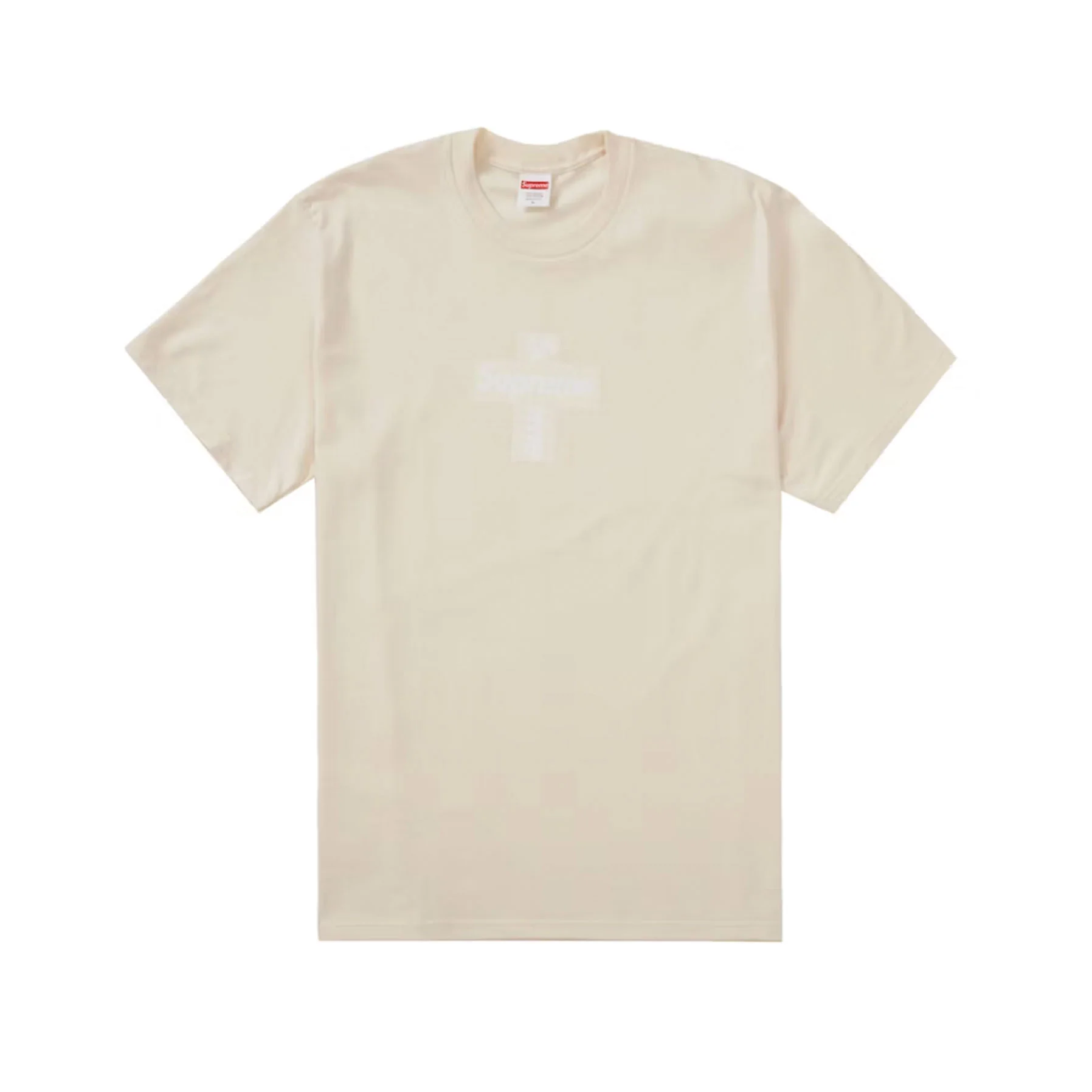Supreme Cross Box Logo Tee Natural [USED] - L (Used)