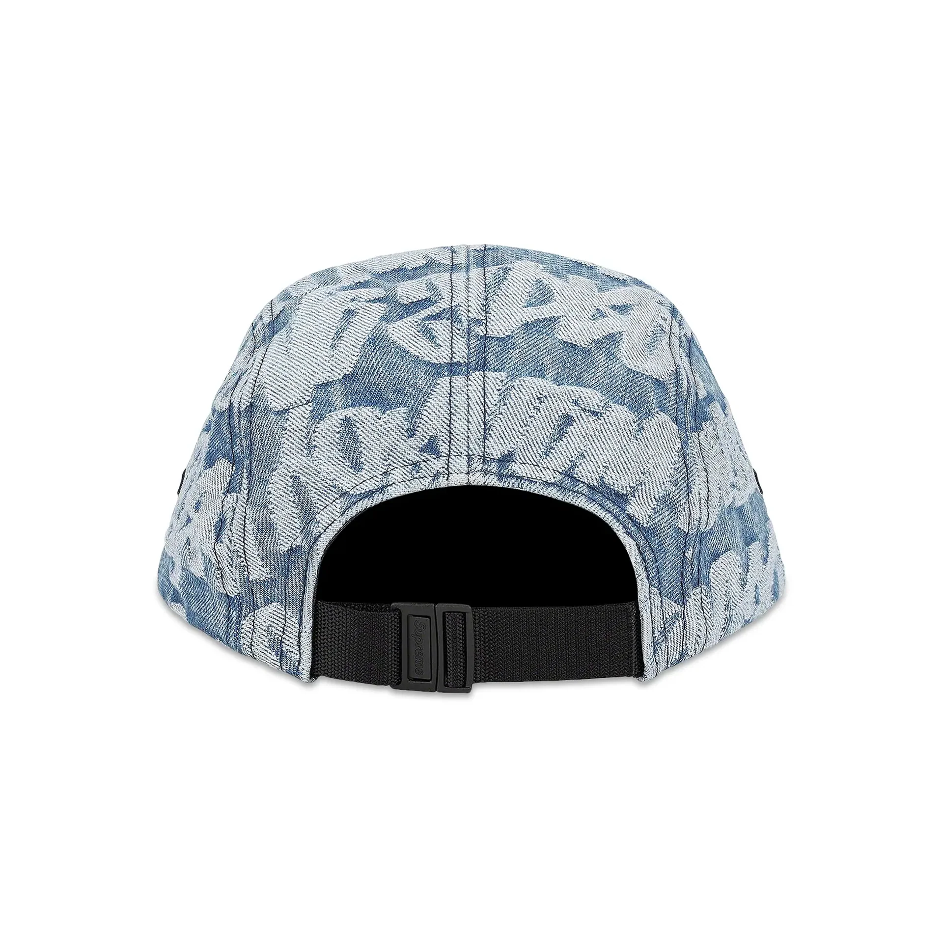 Supreme Fat Tip Jacquard Denim Camp Cap Blue [USED] - O/S (Used) - Image 2
