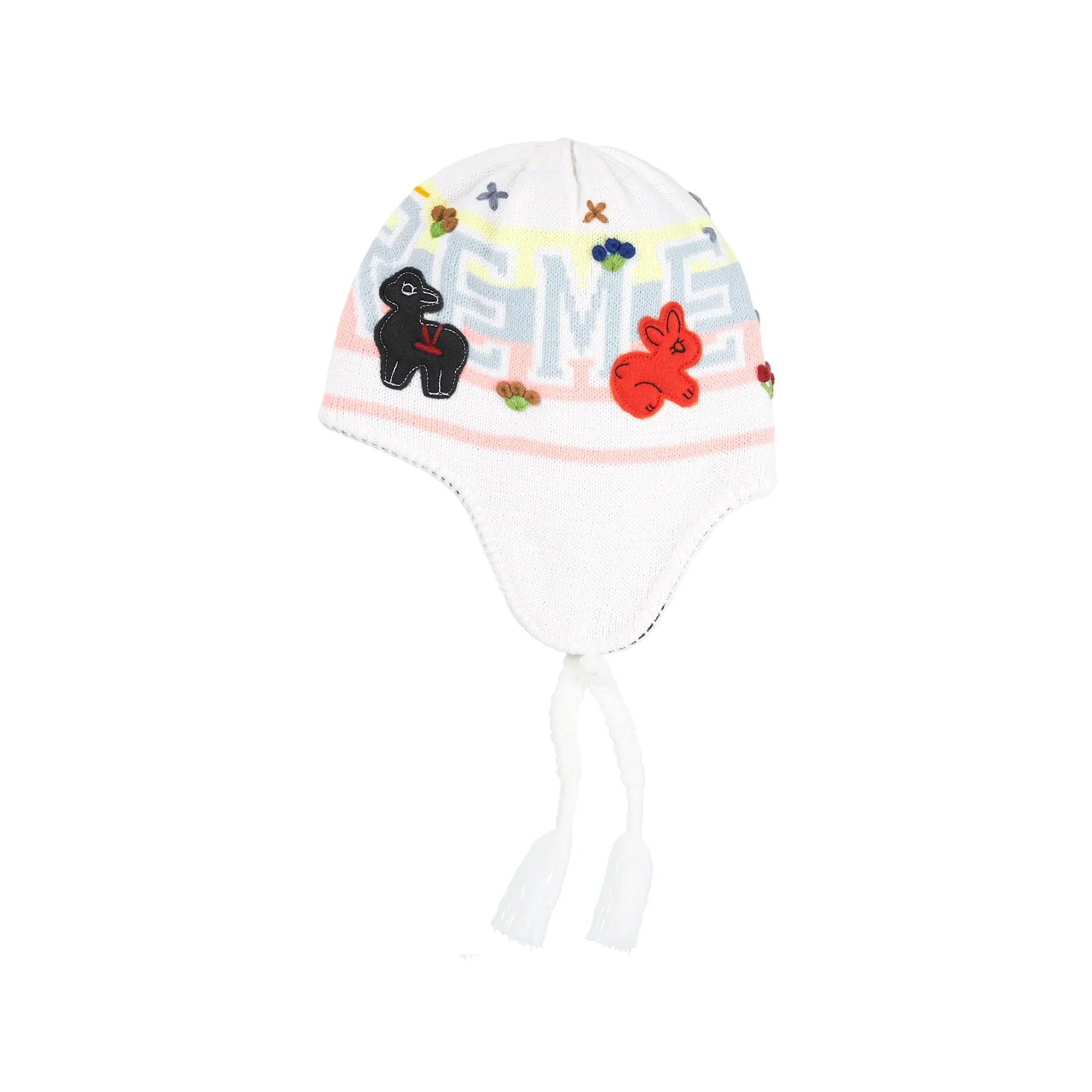 Supreme Felt Applique Earflap Beanie White (FW25) - Image 2