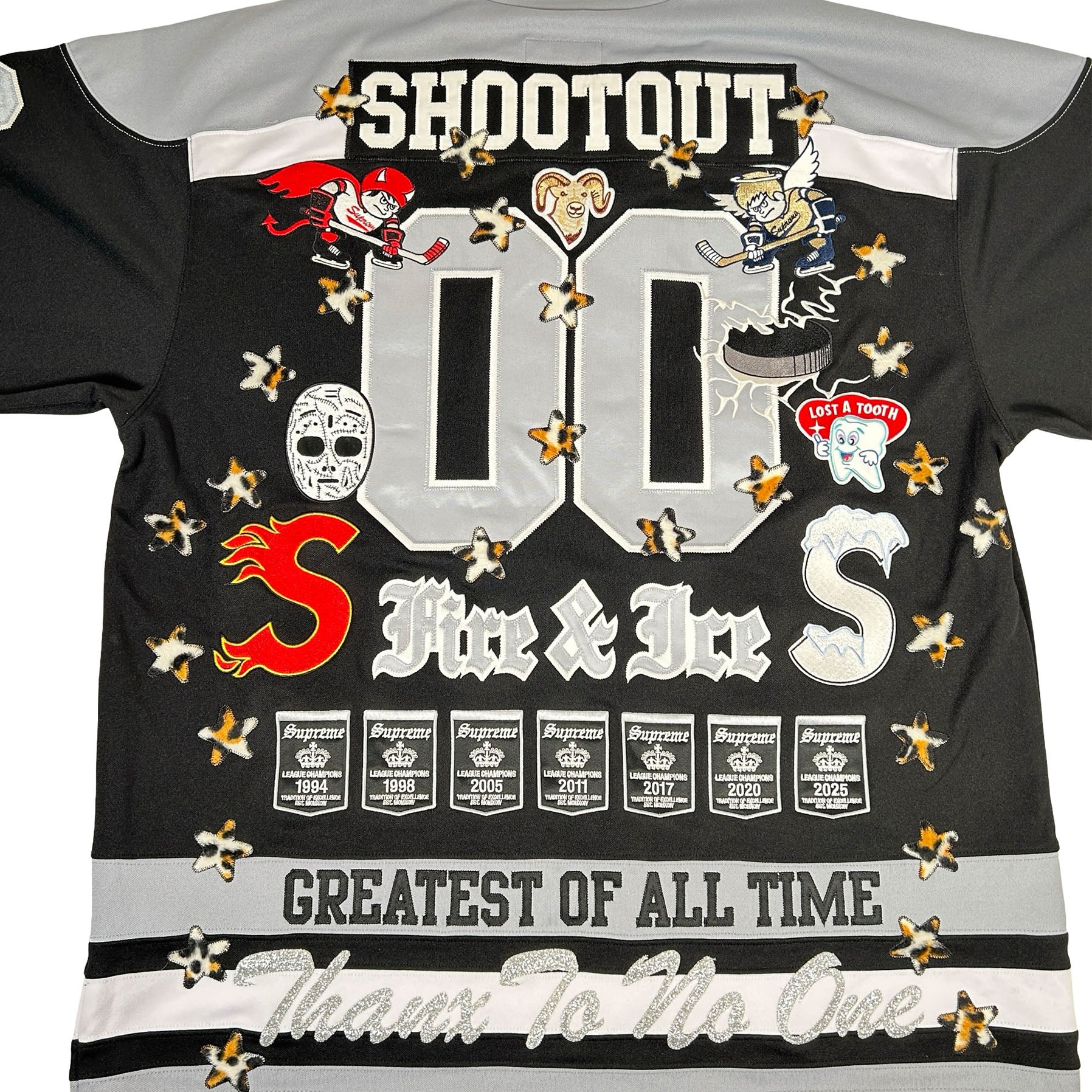 Supreme Fire & Ice Hockey Jersey Light Black [USED] - XL (Used) - Image 3