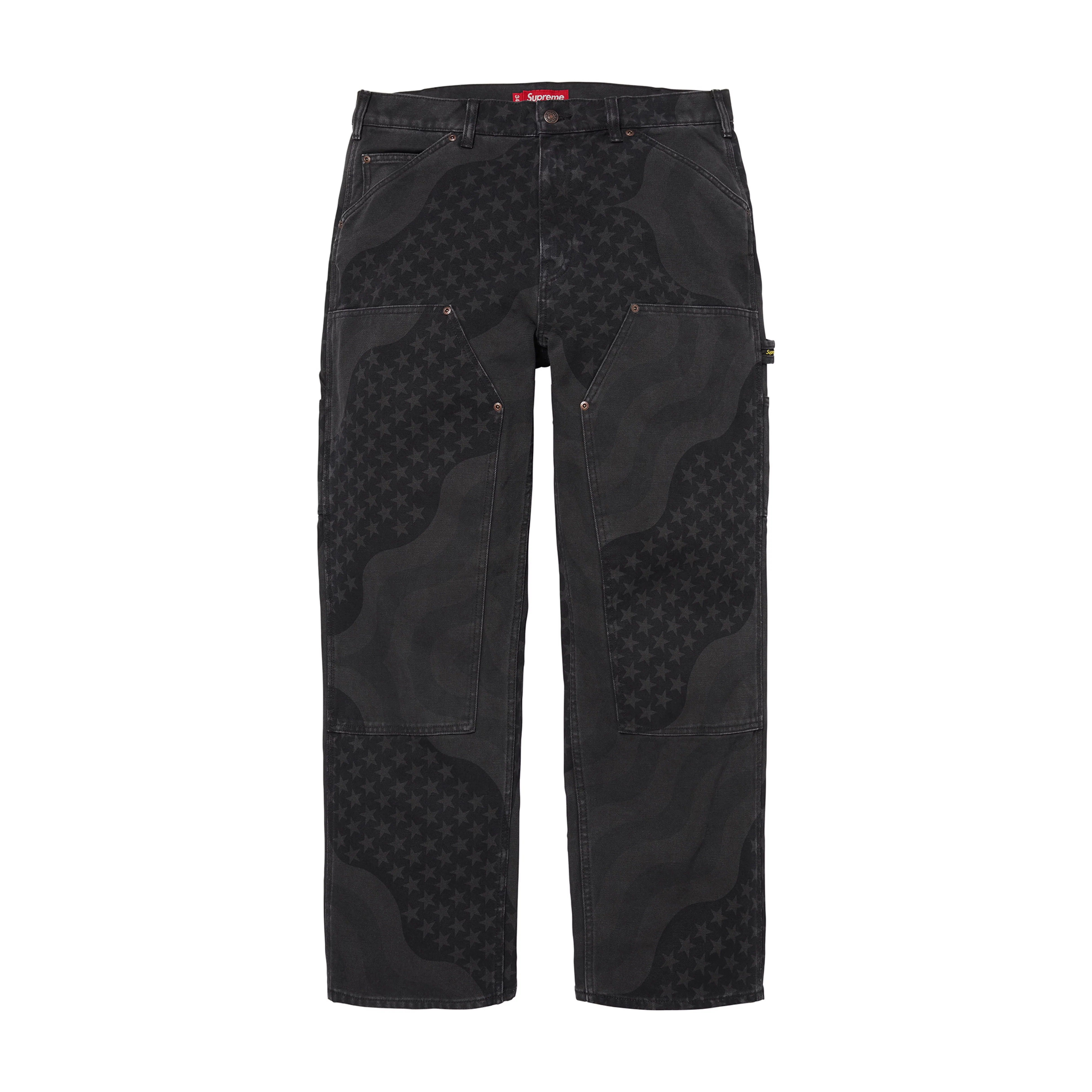 Supreme Flag Double Knee Painter Pant Black