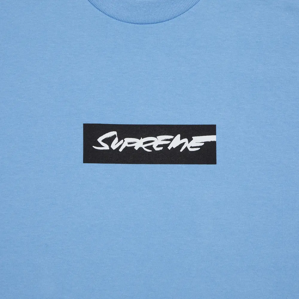 Supreme Futura Box Logo Tee Bright Blue - Image 3