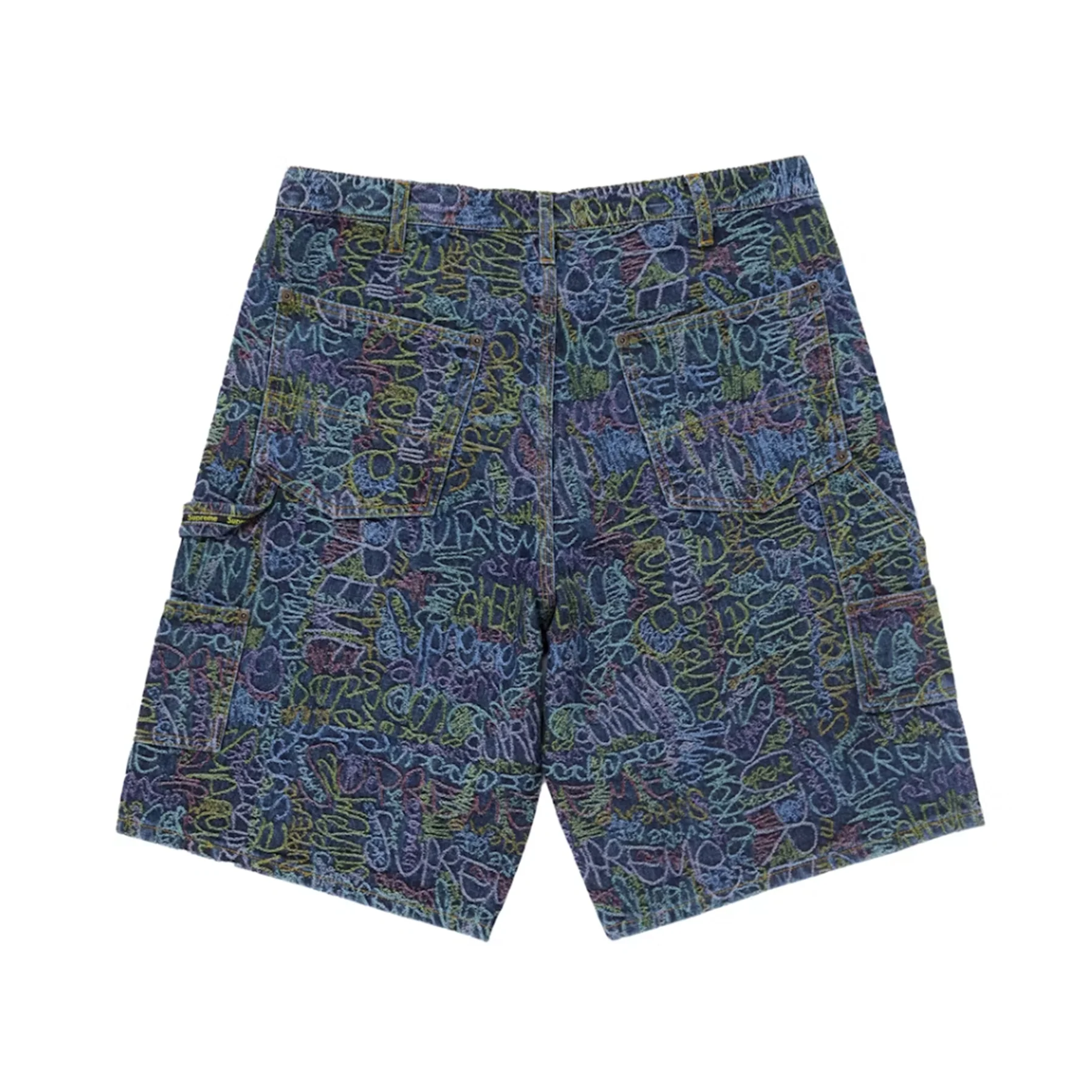 Supreme Handwriting Double Knee Denim Short Indigo - Image 2