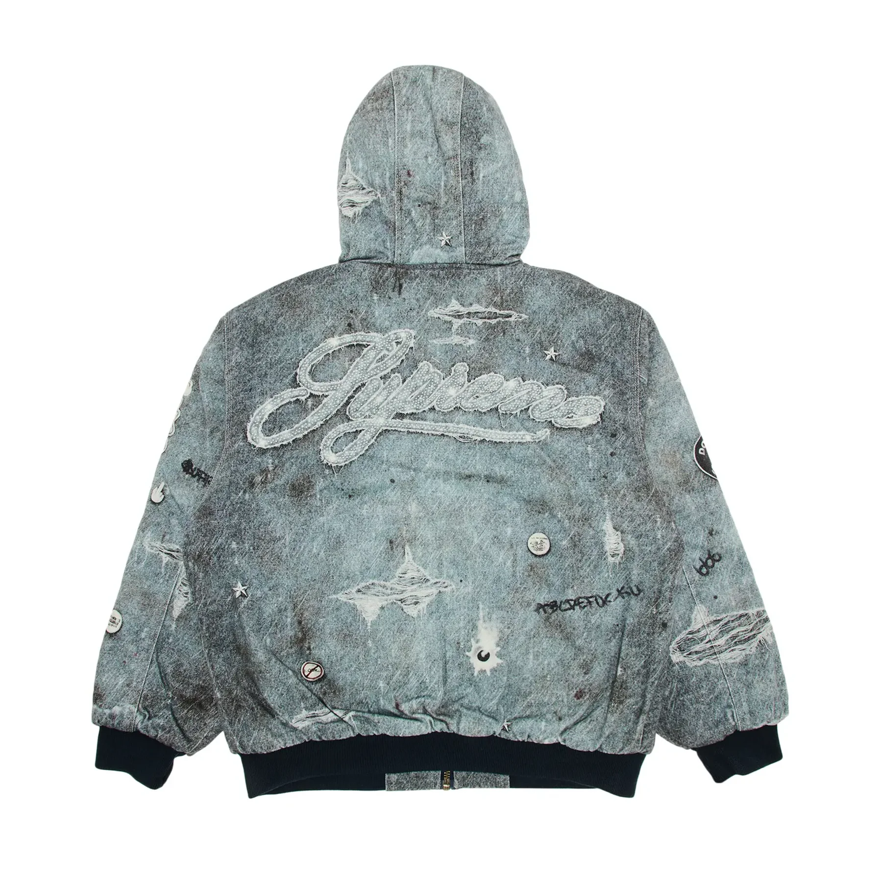 Supreme HJR Trompe L'oeil Hooded Work Jacket Blue [USED] - L (Used) - Image 2