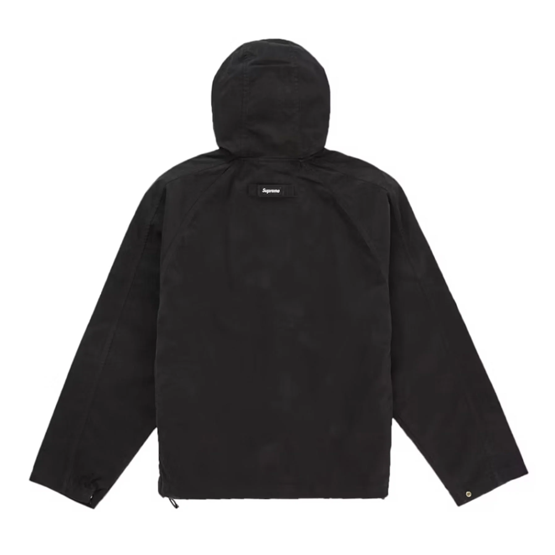 Supreme Hooded Raglan Jacket Black - Image 2