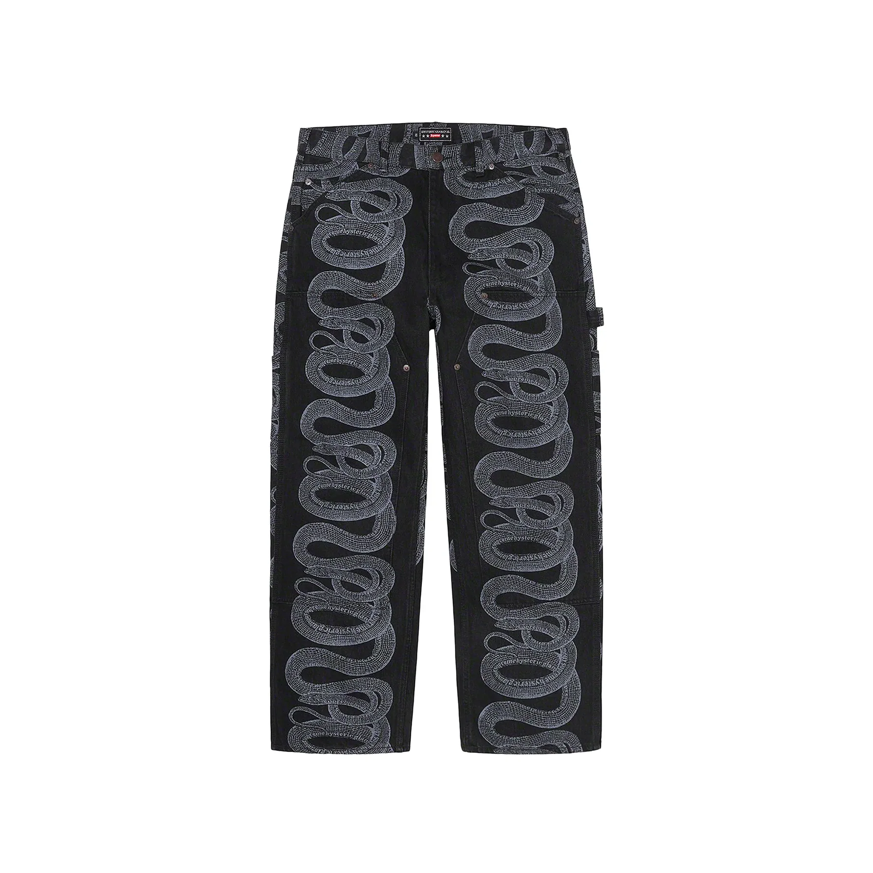 Supreme HYSTERIC GLAMOUR Snake Double Knee Denim Painter Pant [USED] - 34 (Used)