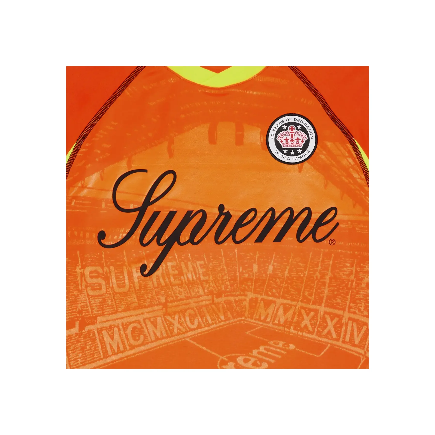 Supreme Jacquard Soccer Jersey Orange - Image 3