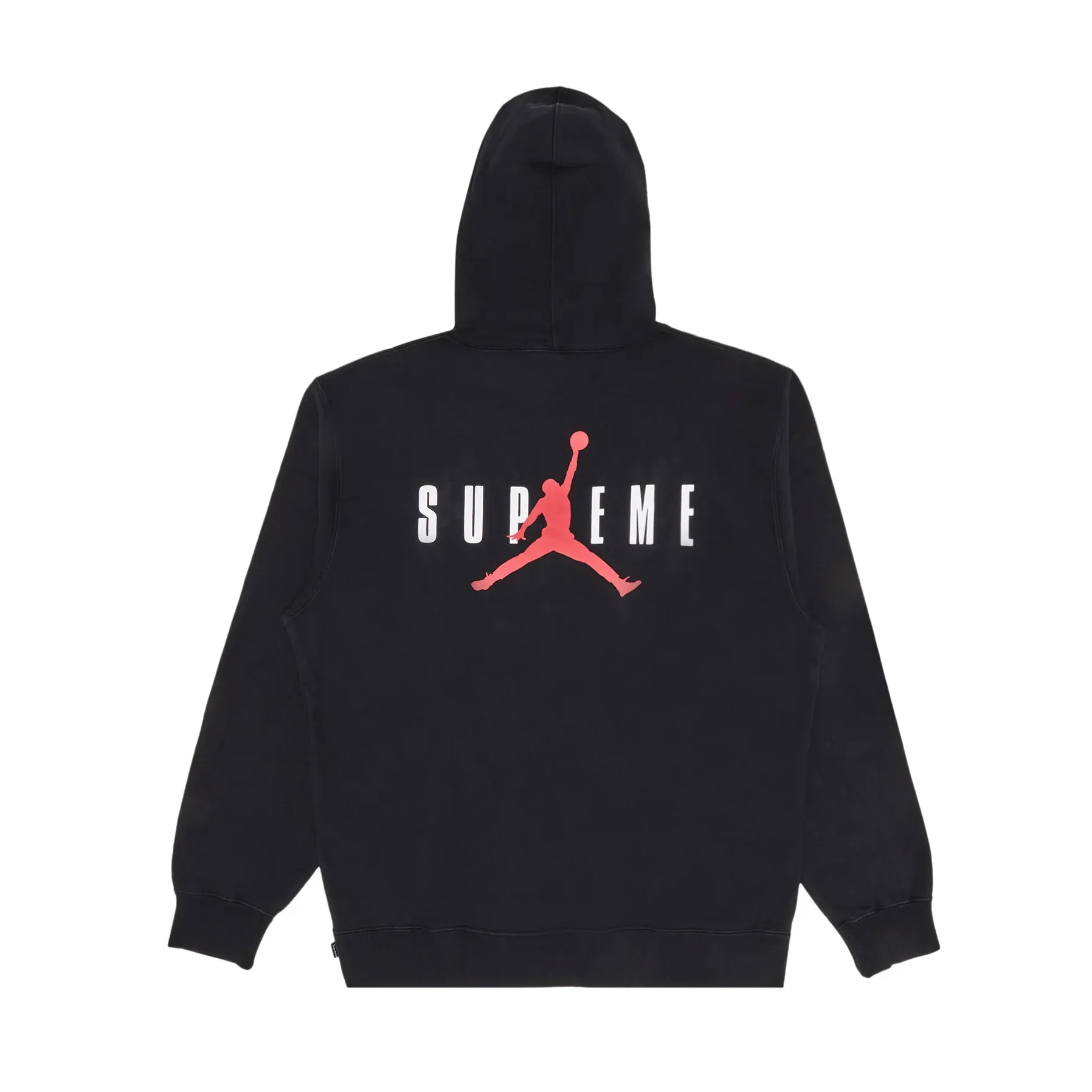 Supreme Jordan Hooded Sweatshirt (FW24) Black [USED] - L (Used) - Image 2