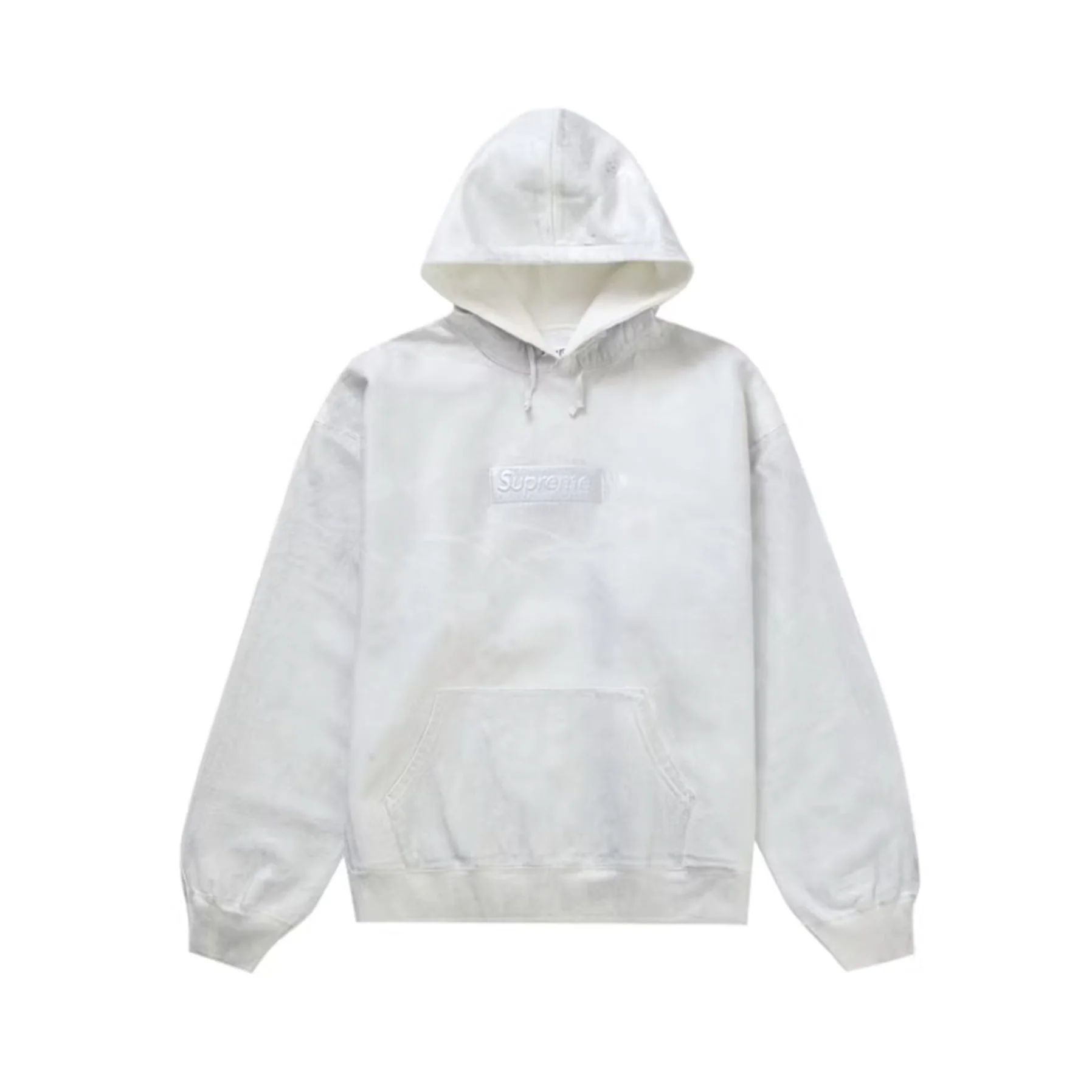 Supreme MM6 Maison Margiela Foil Box Logo Hooded Sweatshirt White [USED] - L (Used)