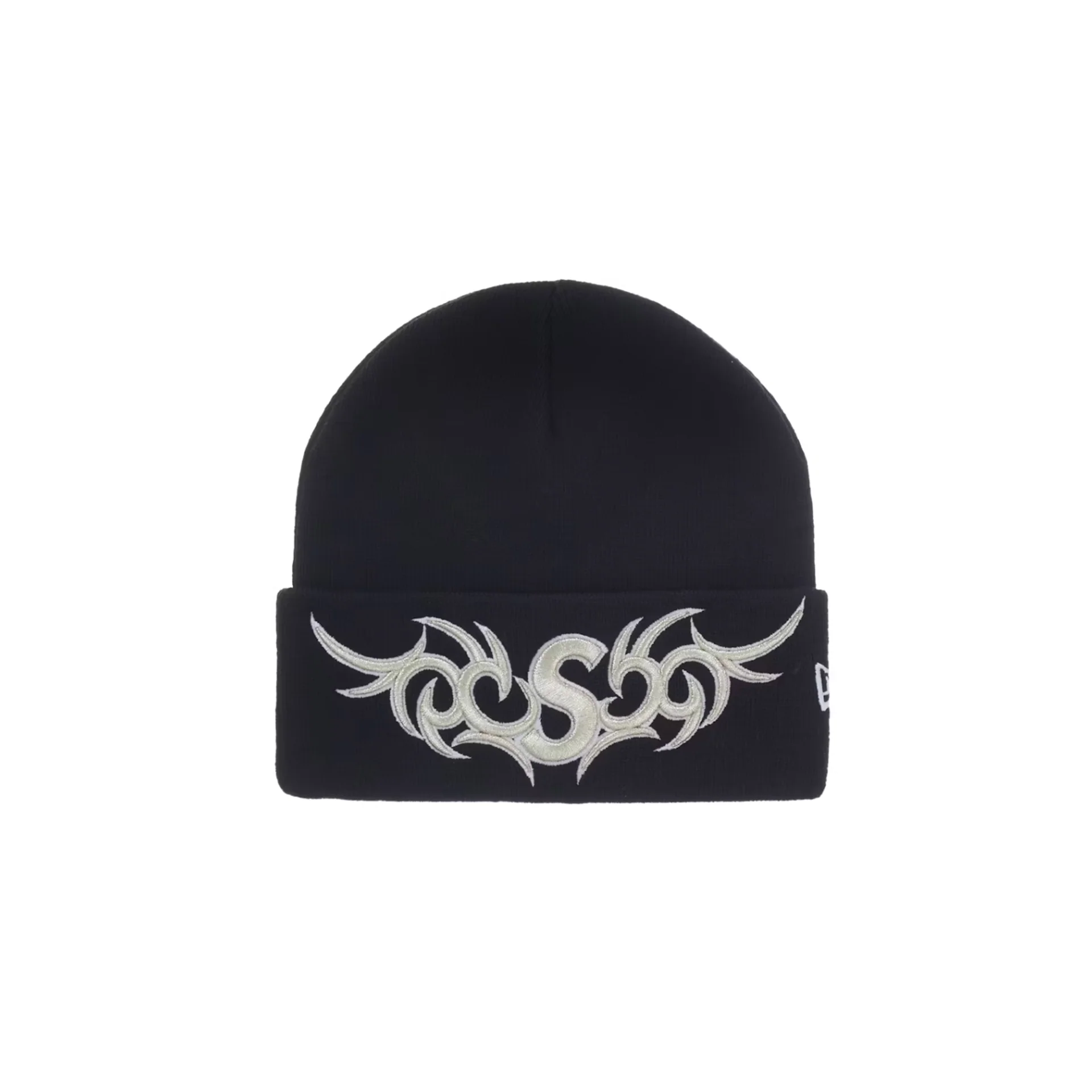 Supreme New Era Tribal S Logo Beanie Black
