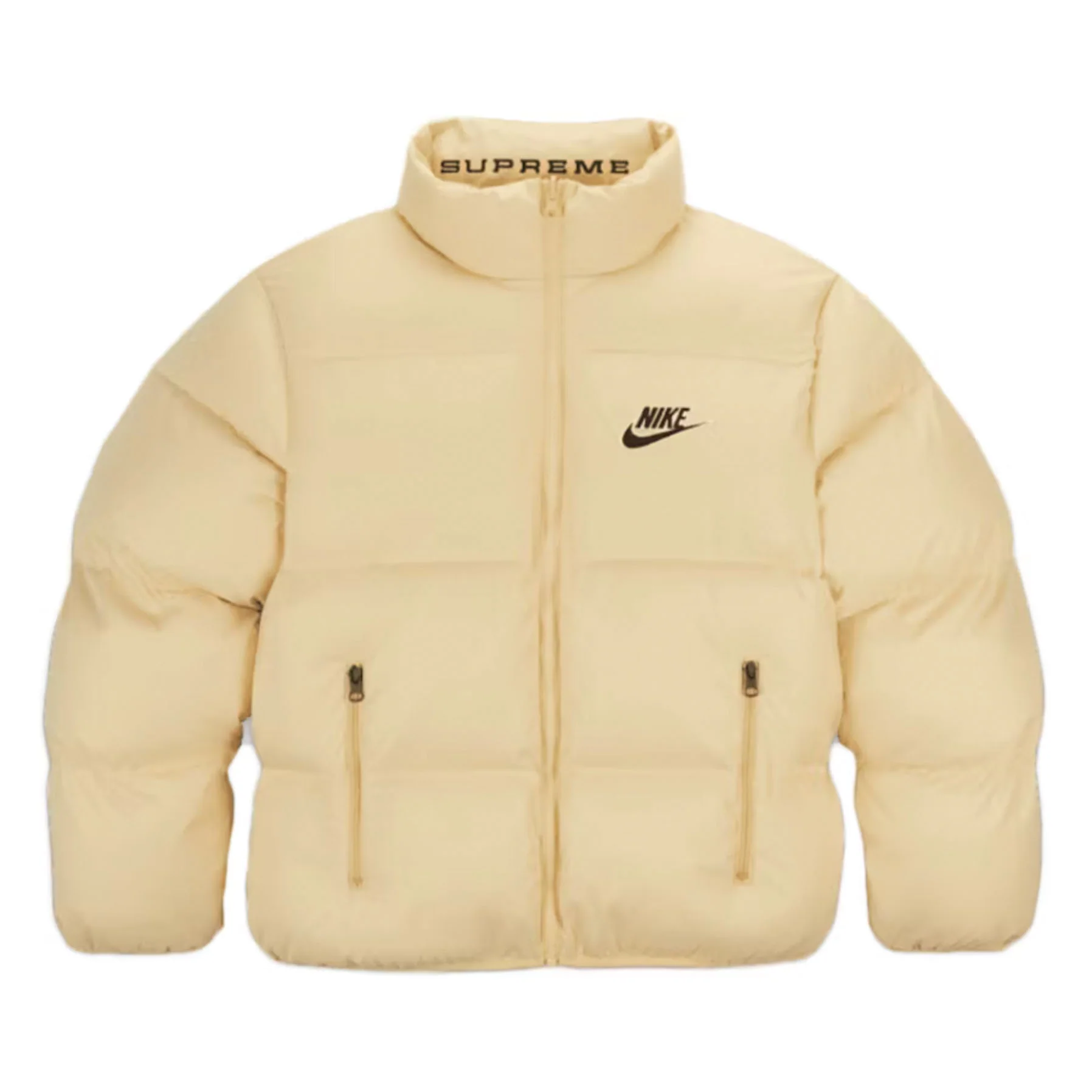 Supreme Nike Reversible Puffy Jacket Pale Yellow [USED] - XL (Used)