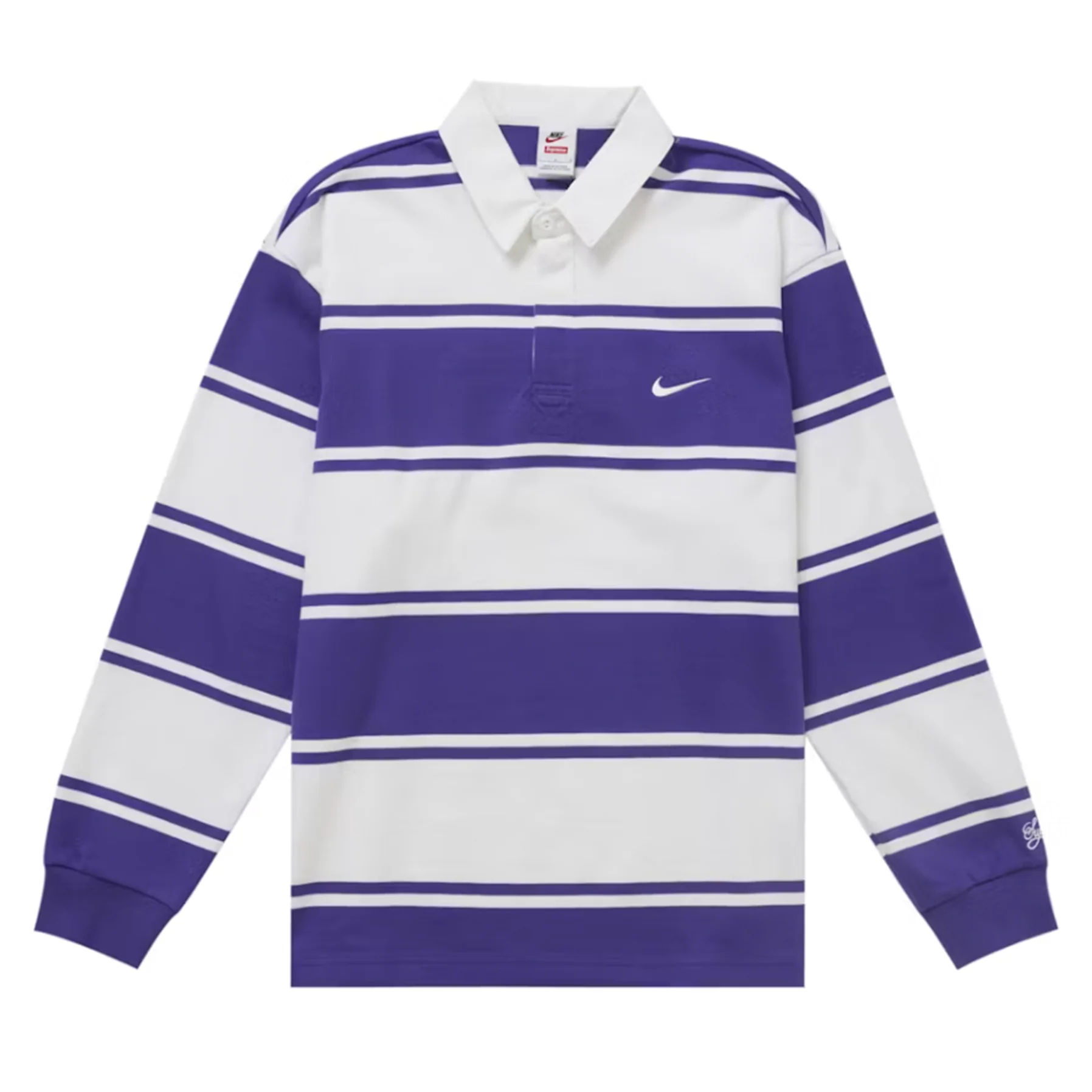 Supreme Nike Stripe Rugby Purple