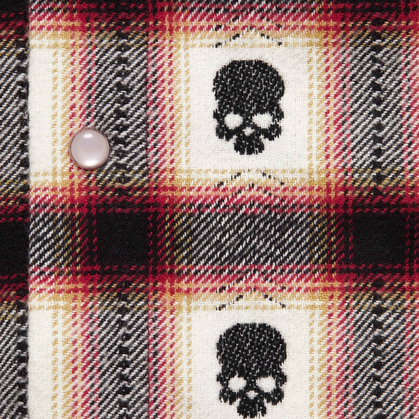 Supreme Number (N)ine Hooded Flannel Shirt White - Image 2