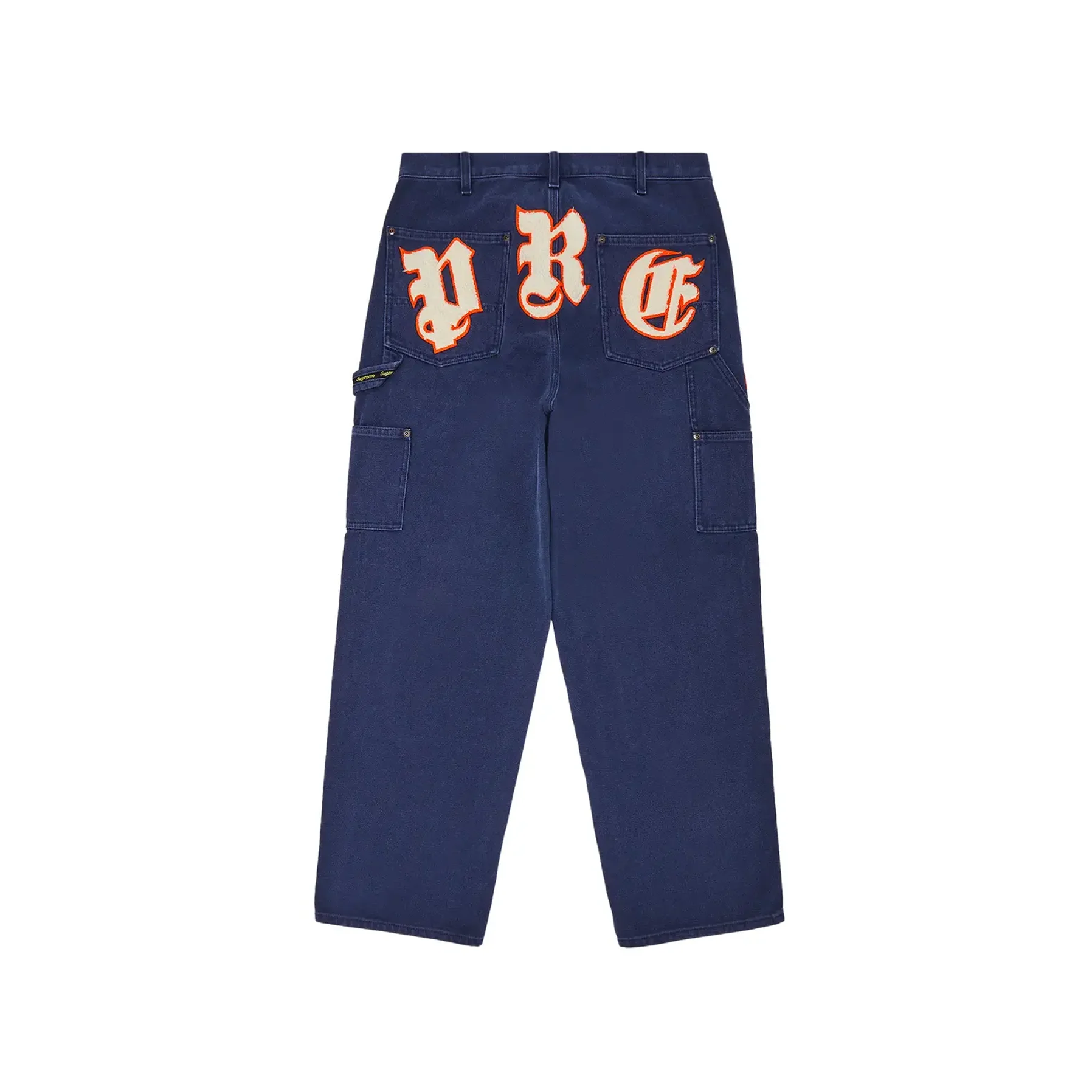 Supreme Old English Canvas Double Knee Painter Pant Navy - Image 2