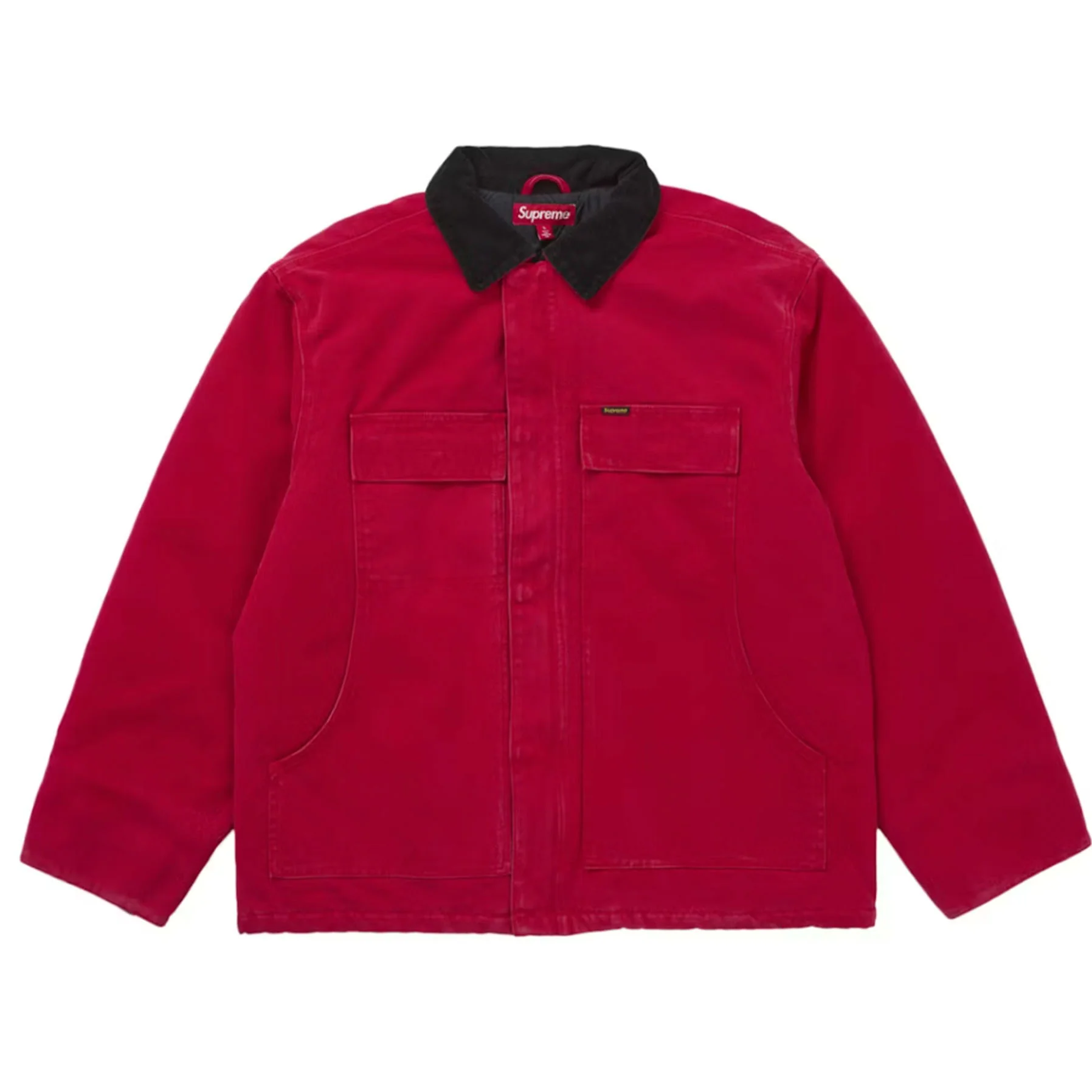 Supreme Old English Canvas Work Jacket Red