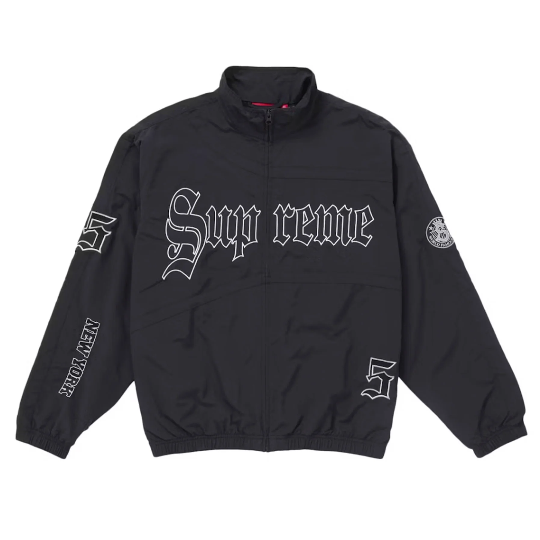 Supreme Old English Track Jacket Black [USED] - XL (Used)
