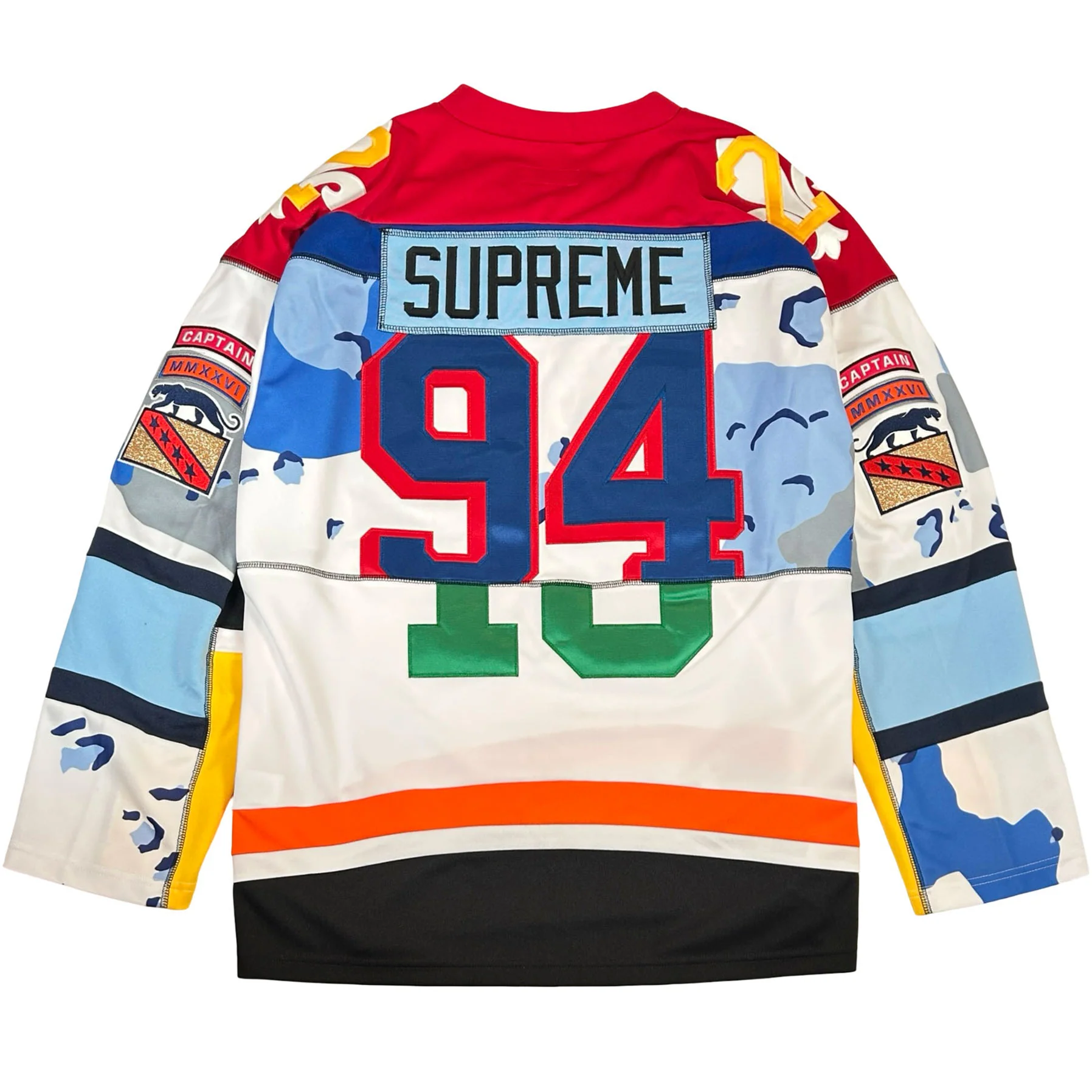 Supreme Paneled Hockey Jersey White [USED] - L (Used2) - Image 2