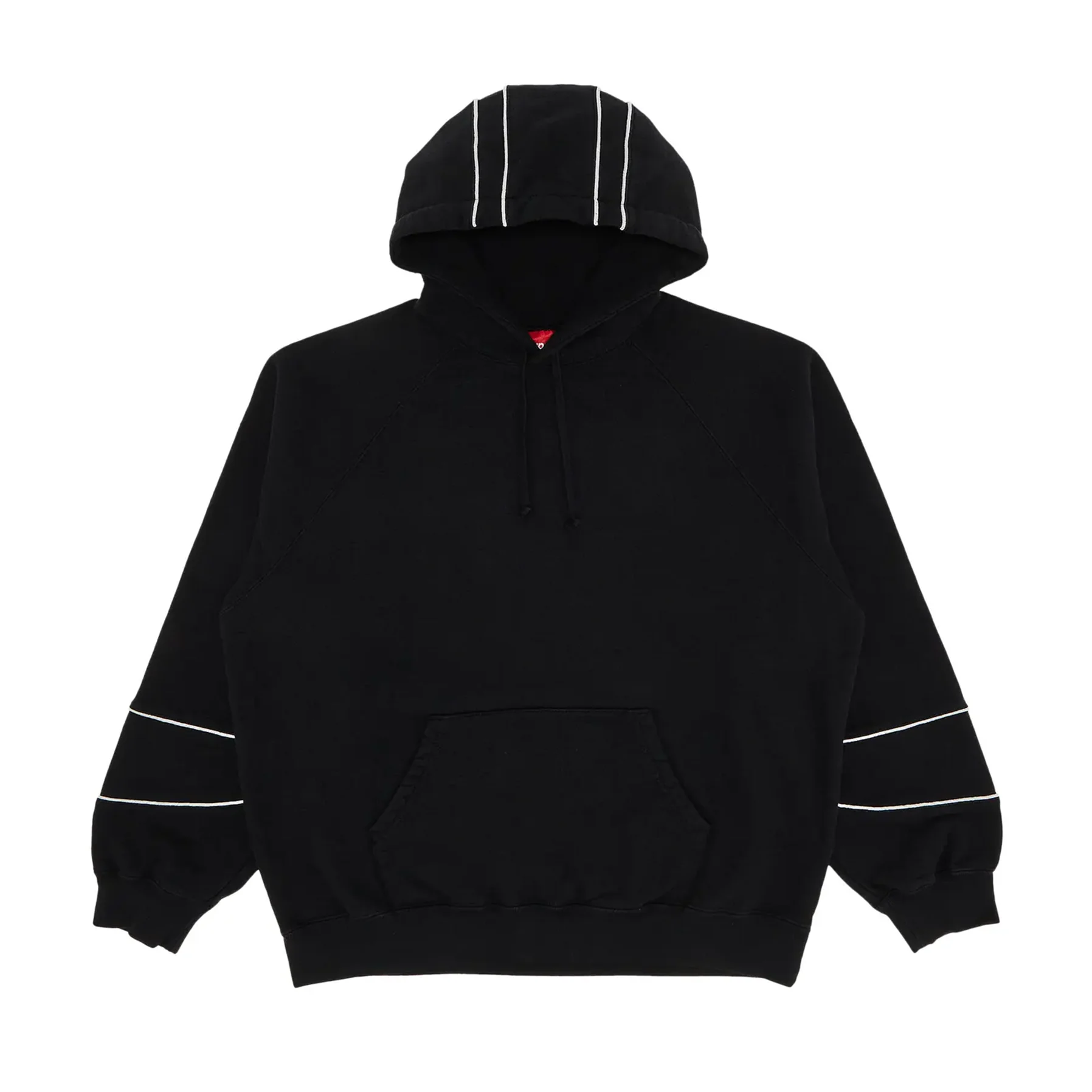 Supreme Paneled Hooded Sweatshirt (SS25) Black [USED] - XXL (Used) - Image 2