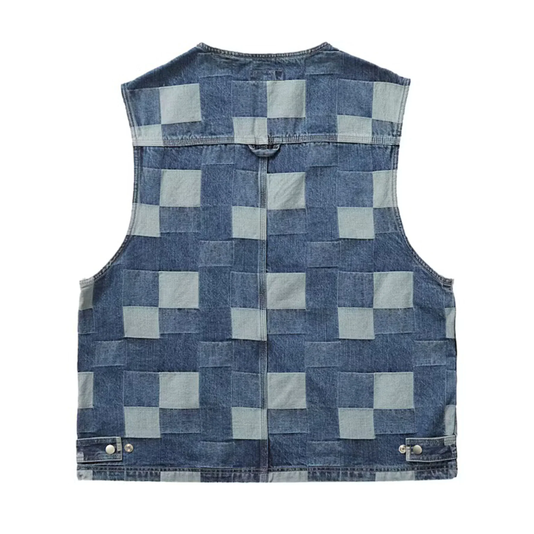 Supreme Patched Denim Vest Blue - Image 2