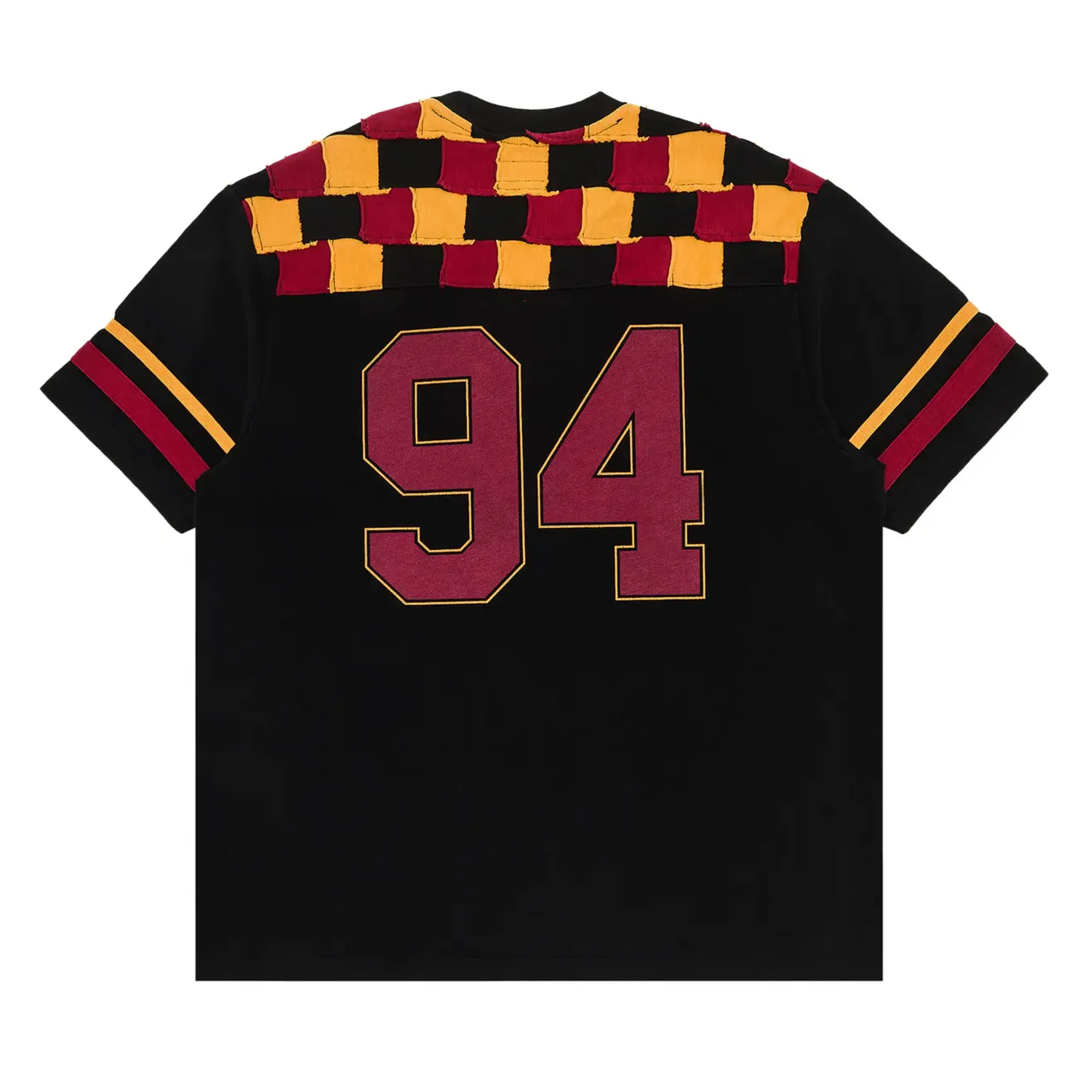 Supreme Patchwork Yoke Football Top Black [USED] - M (Used) - Image 2