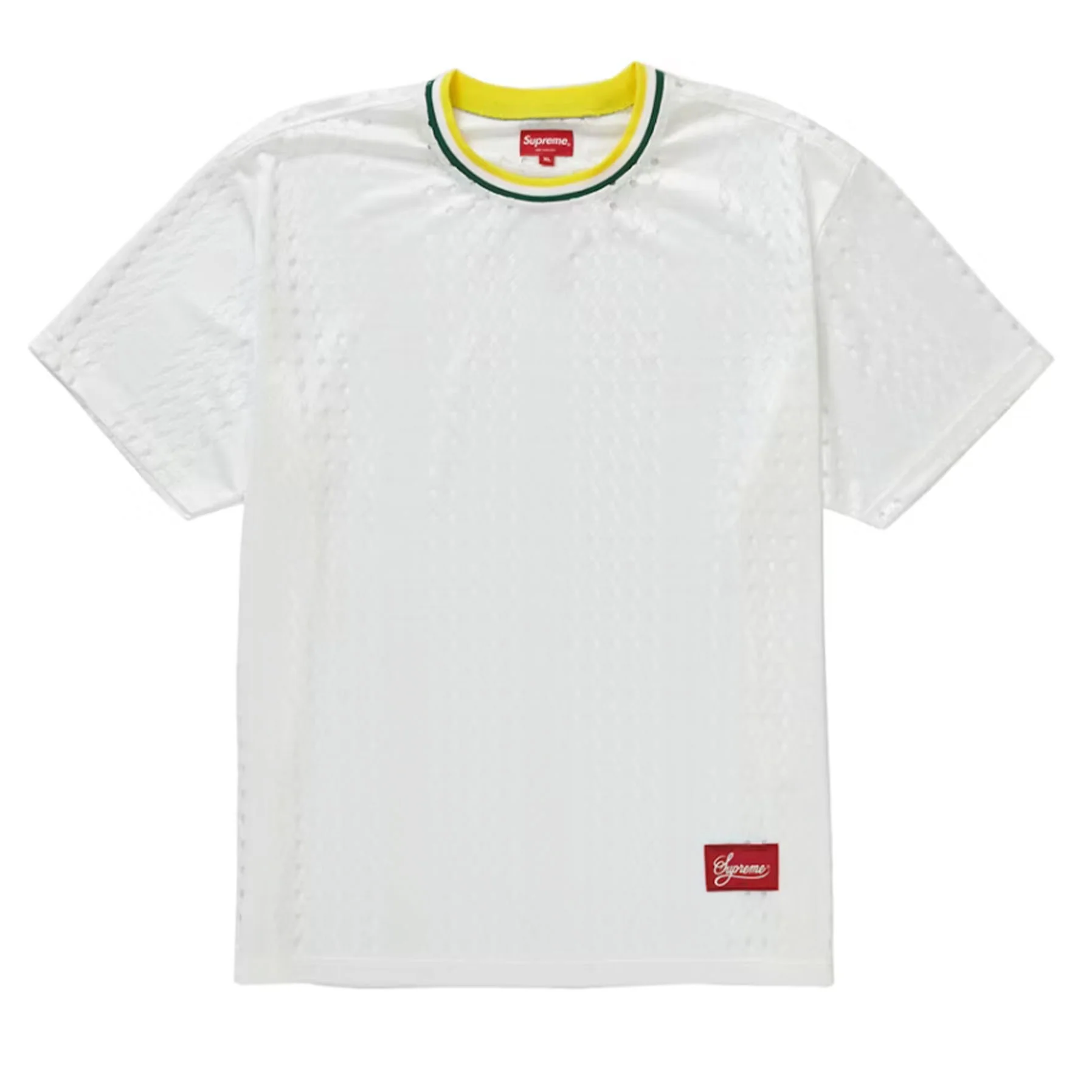 Supreme Perforated Stripe Warm Up Top White [USED] - M (Used)