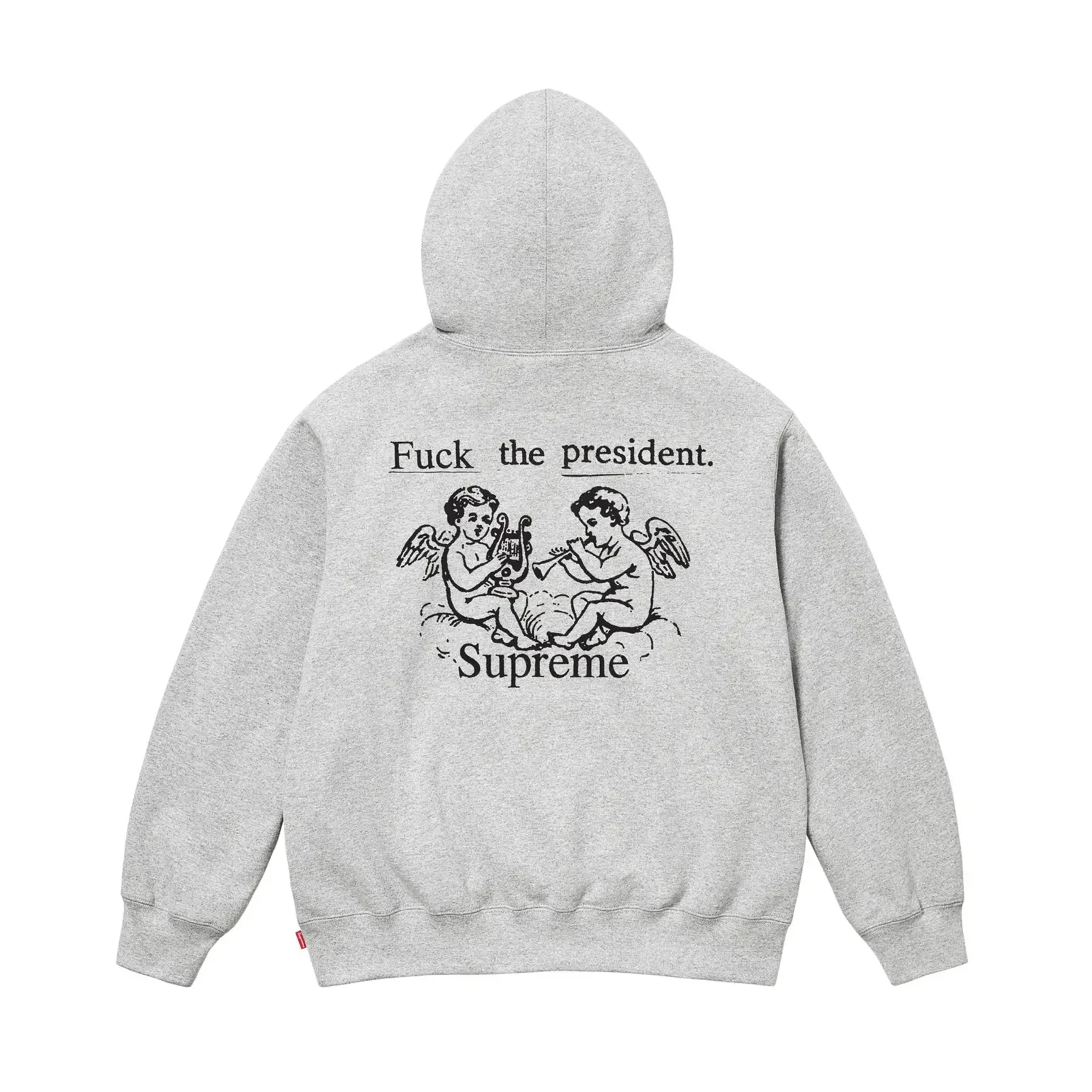 Supreme President Hooded Sweatshirt Heather Grey - Image 2