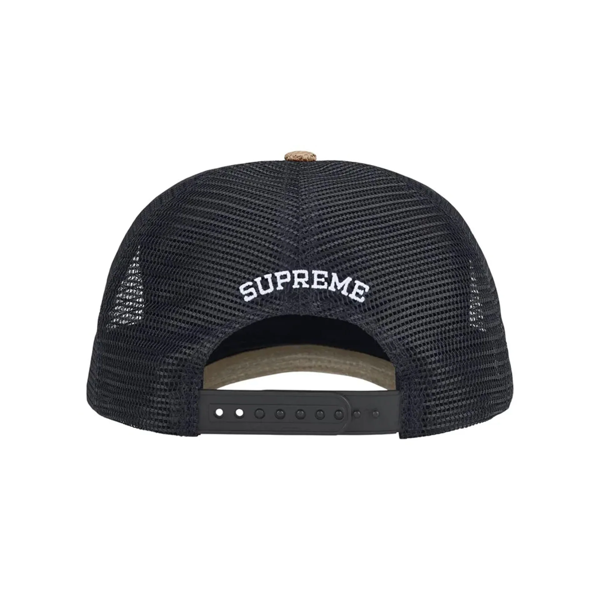 Supreme Raffia Mesh Back 5-Panel Hat Tan - Image 2
