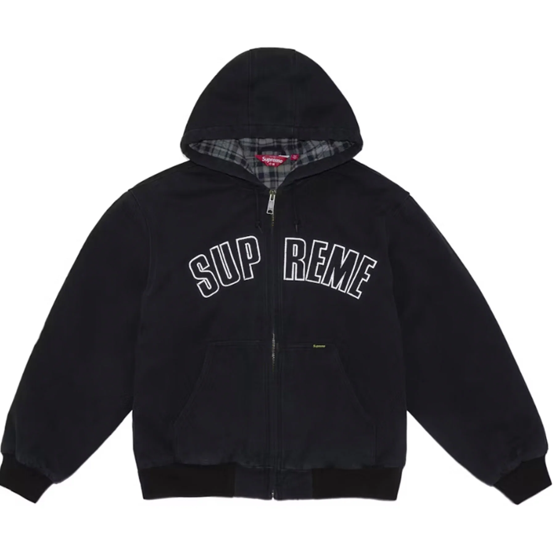 Supreme Reflective Arc Hooded Work Jacket Black