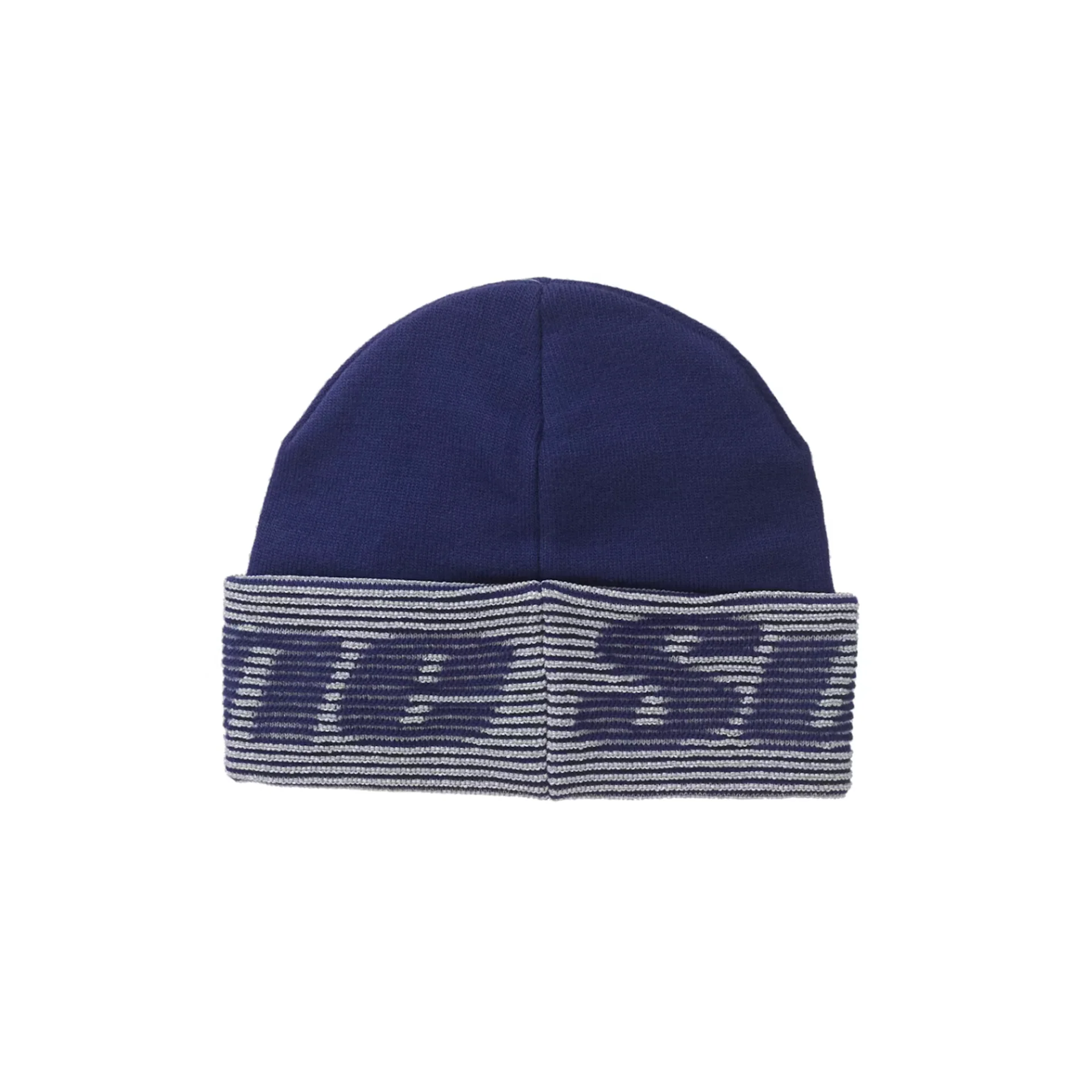 Supreme Reflective Jacquard Beanie Navy - Image 2
