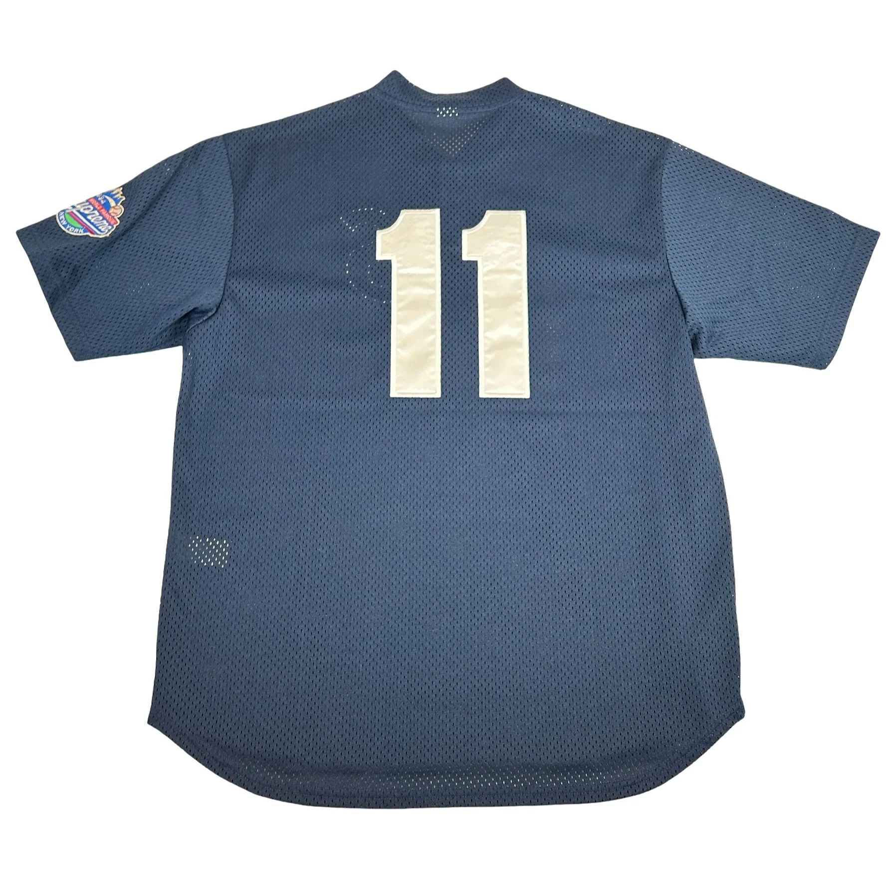 Supreme S Logo Baseball Henley Navy [USED] - S (Used) - Image 2